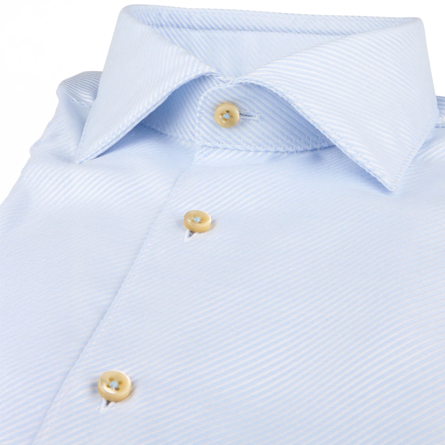 Light Blue Twill Slimline Shirt - Stenströms - Image 2