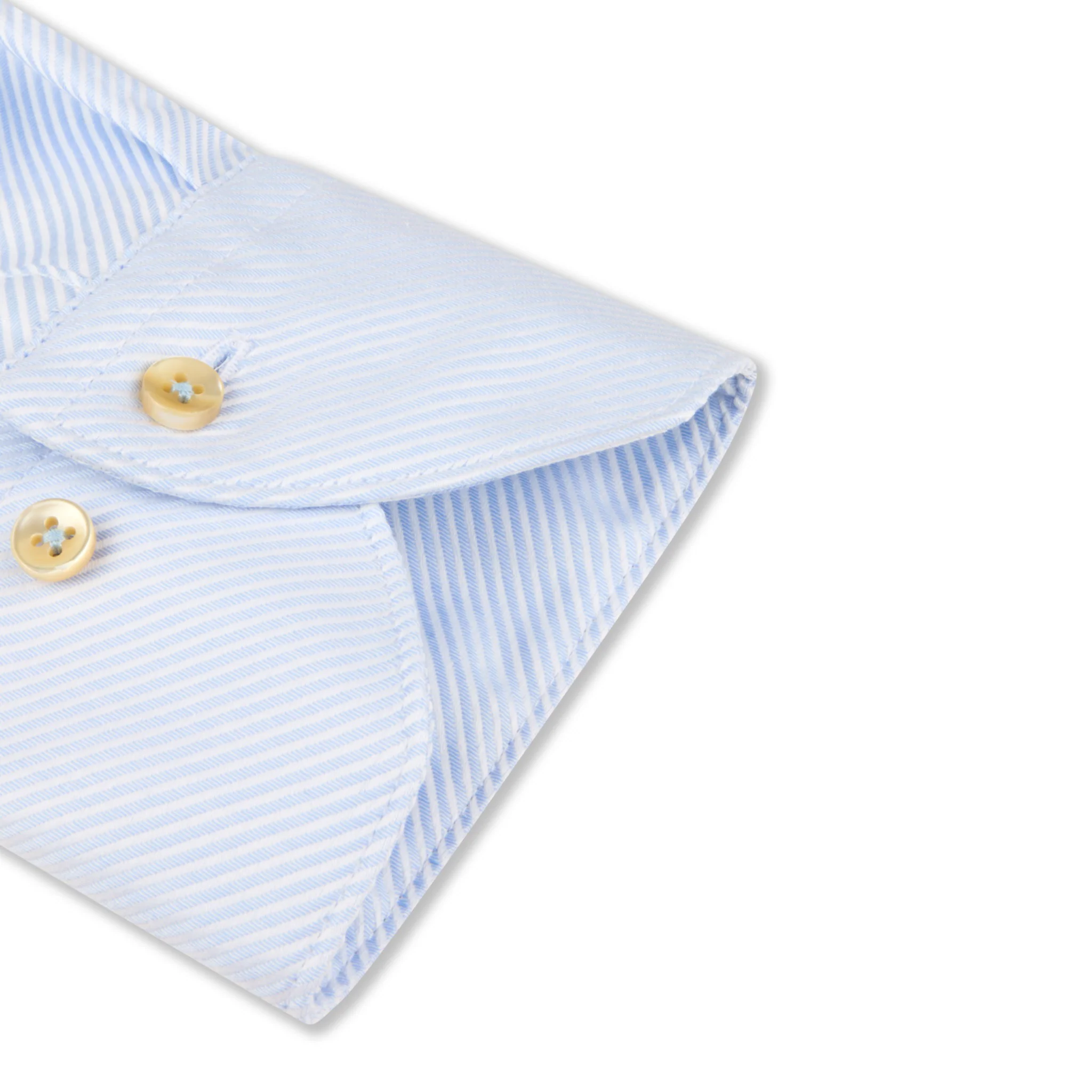 Light Blue Twill Slimline Shirt - Stenströms - Image 3