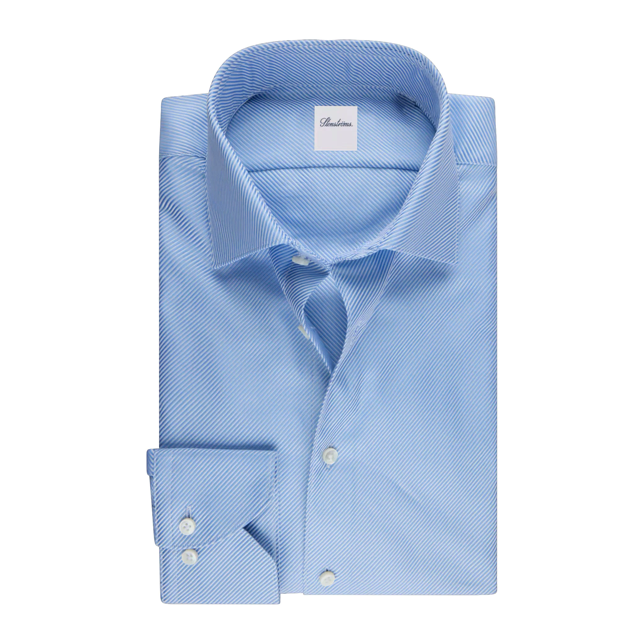 Light Blue Twill Slimline Shirt - Stenströms