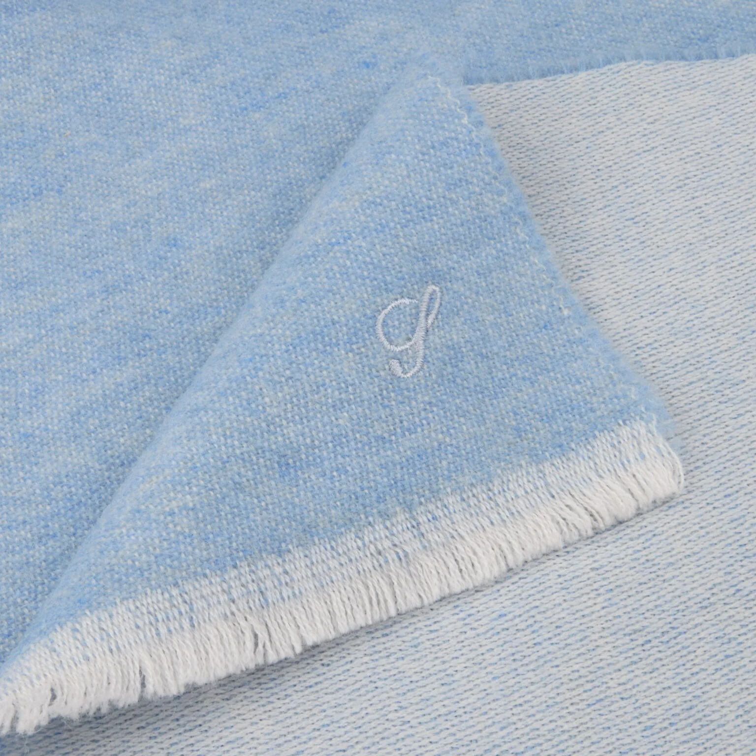 Light Blue Wool Scarf - Stenströms - Image 3