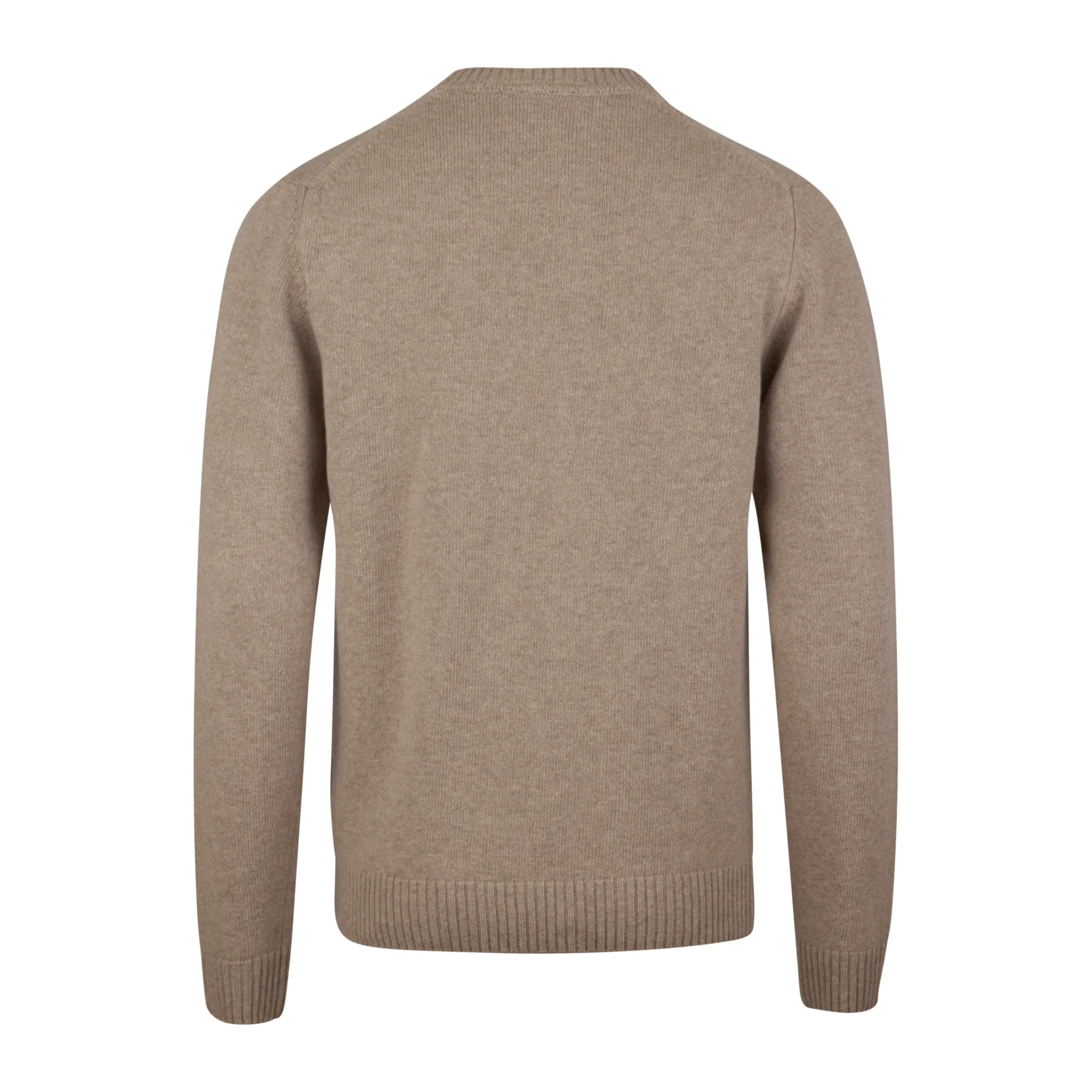 Light Brown Chunky Merino Crew Neck Sweater - Stenströms - Image 2