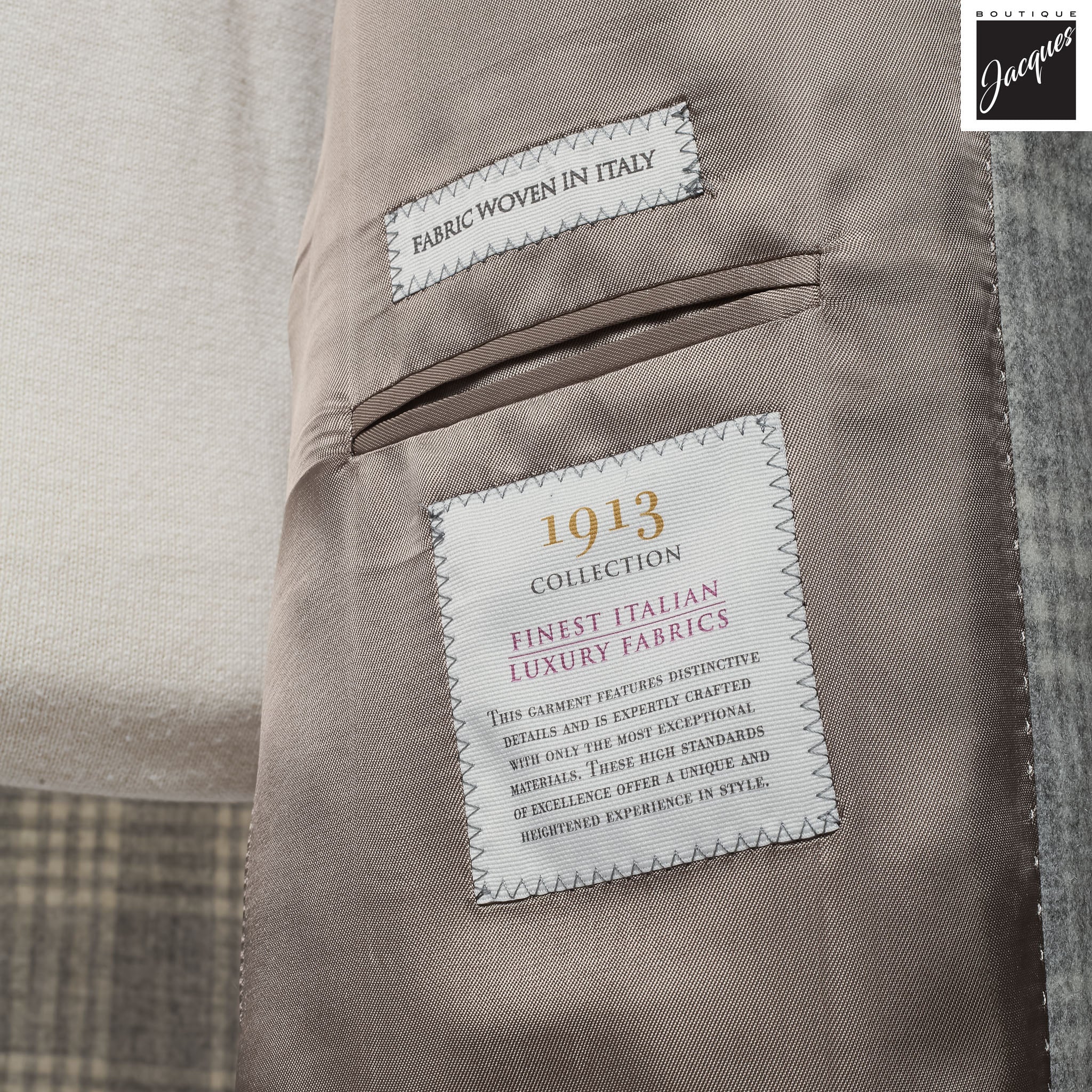 Light Gray Check McAllen Contemporary Fit Alpaca/Wool Sport Jacket - Jack Victor - Image 4