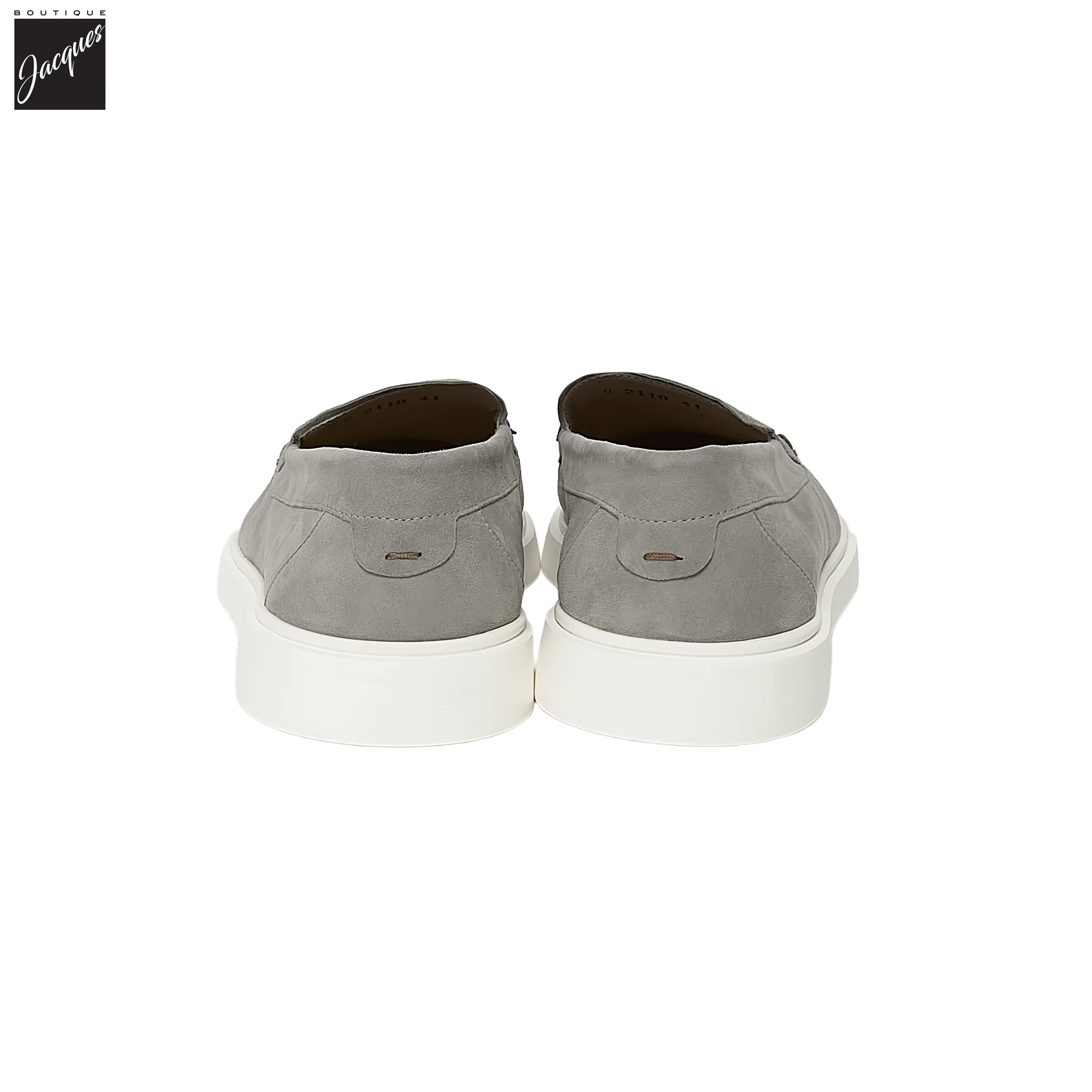 Light Gray Extralight Suede Leather Loafers - Fabiano Ricci - Image 4