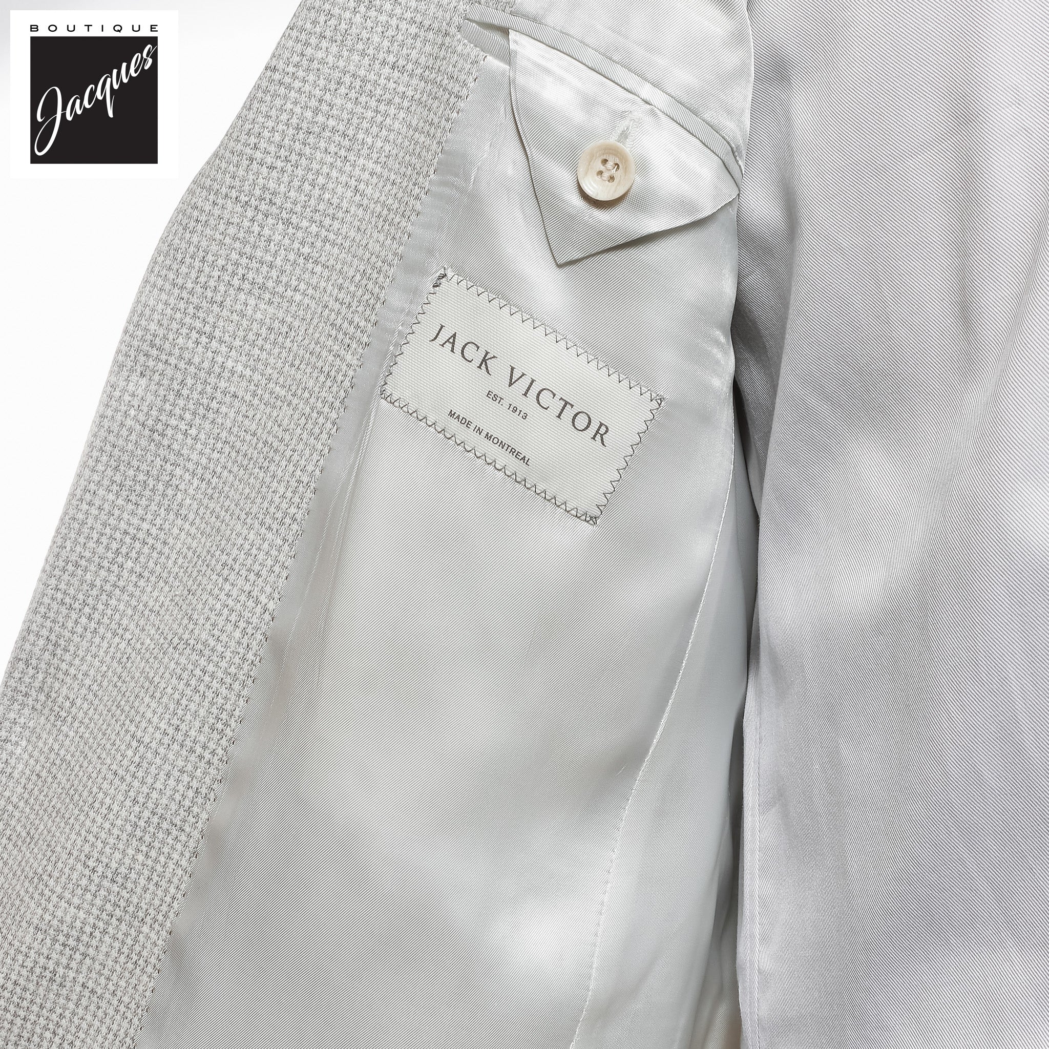 Light Gray Linen Cotton Comfortwear Hampton Contemporary Fit - Jack Victor - Image 4