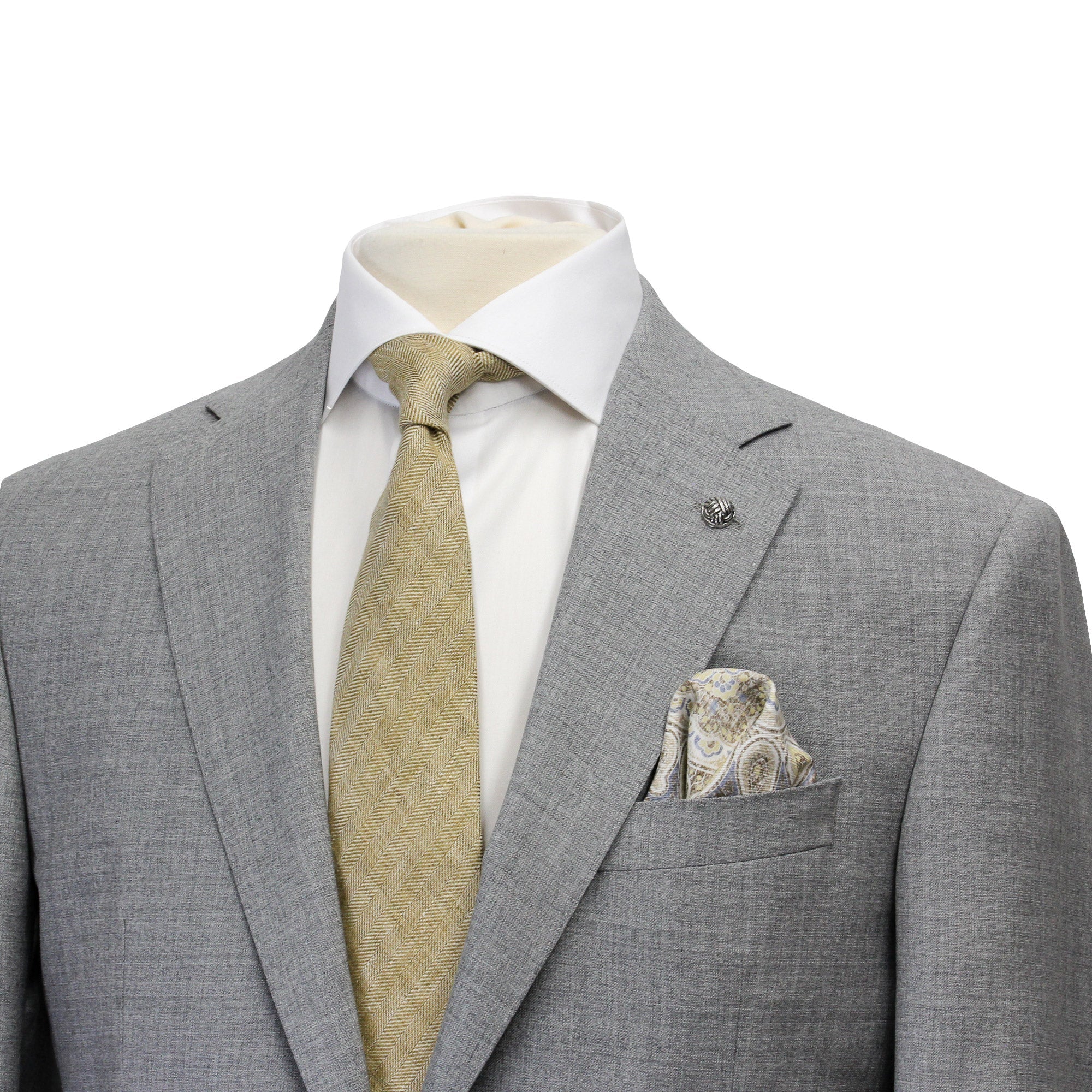 Light Gray Neat Wool Unconstructed Dallas Contemporary Fit Suit - Jack Victor - Image 4