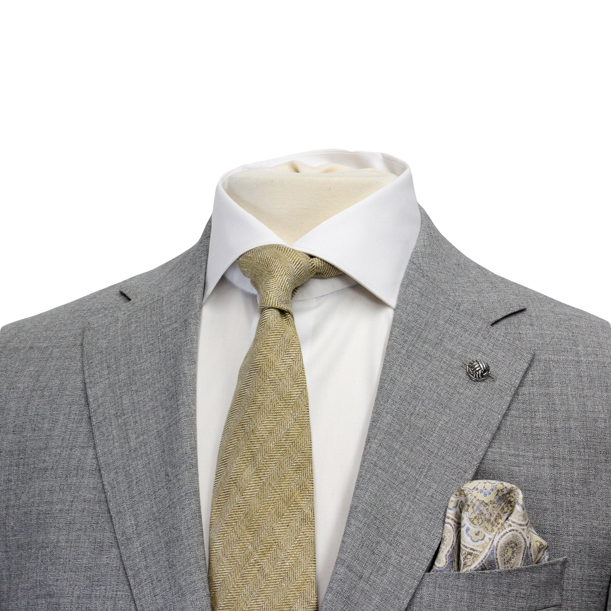 Light Gray Neat Wool Unconstructed Dallas Contemporary Fit Suit - Jack Victor - Image 5