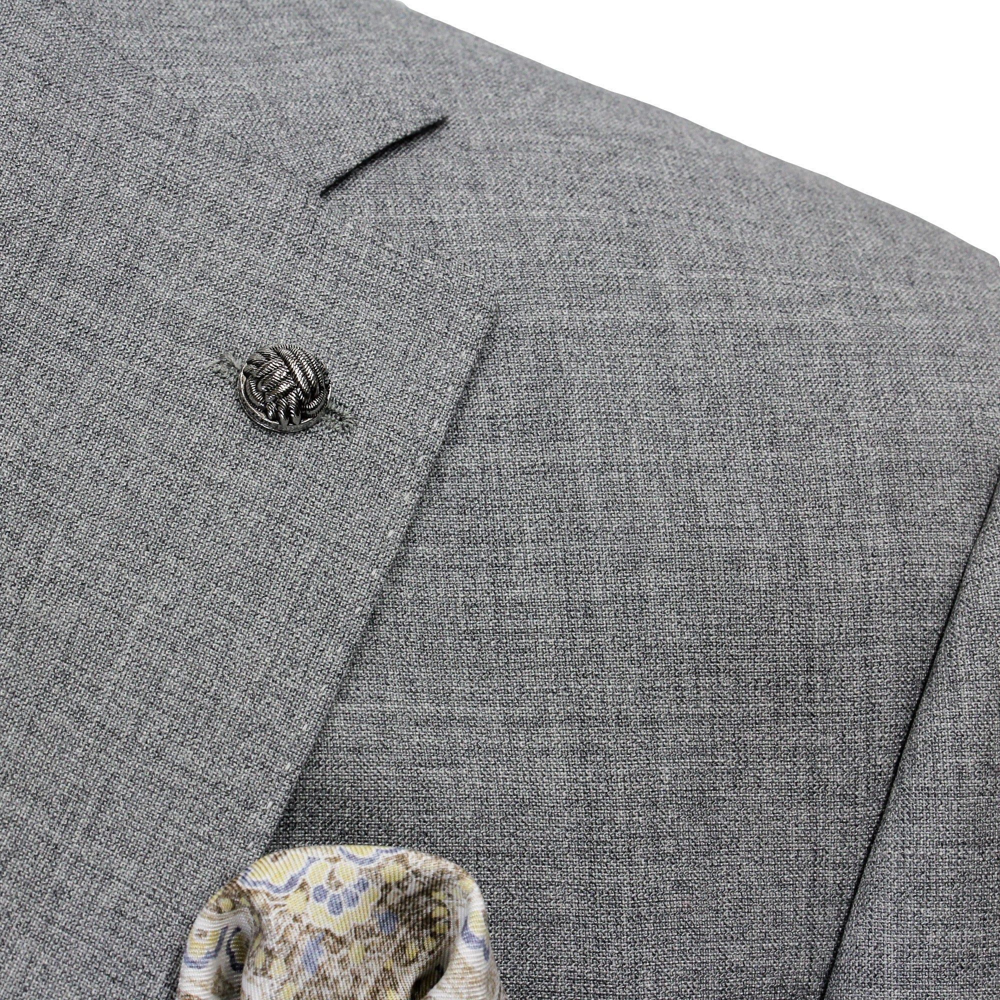 Light Gray Neat Wool Unconstructed Dallas Contemporary Fit Suit - Jack Victor - Image 6