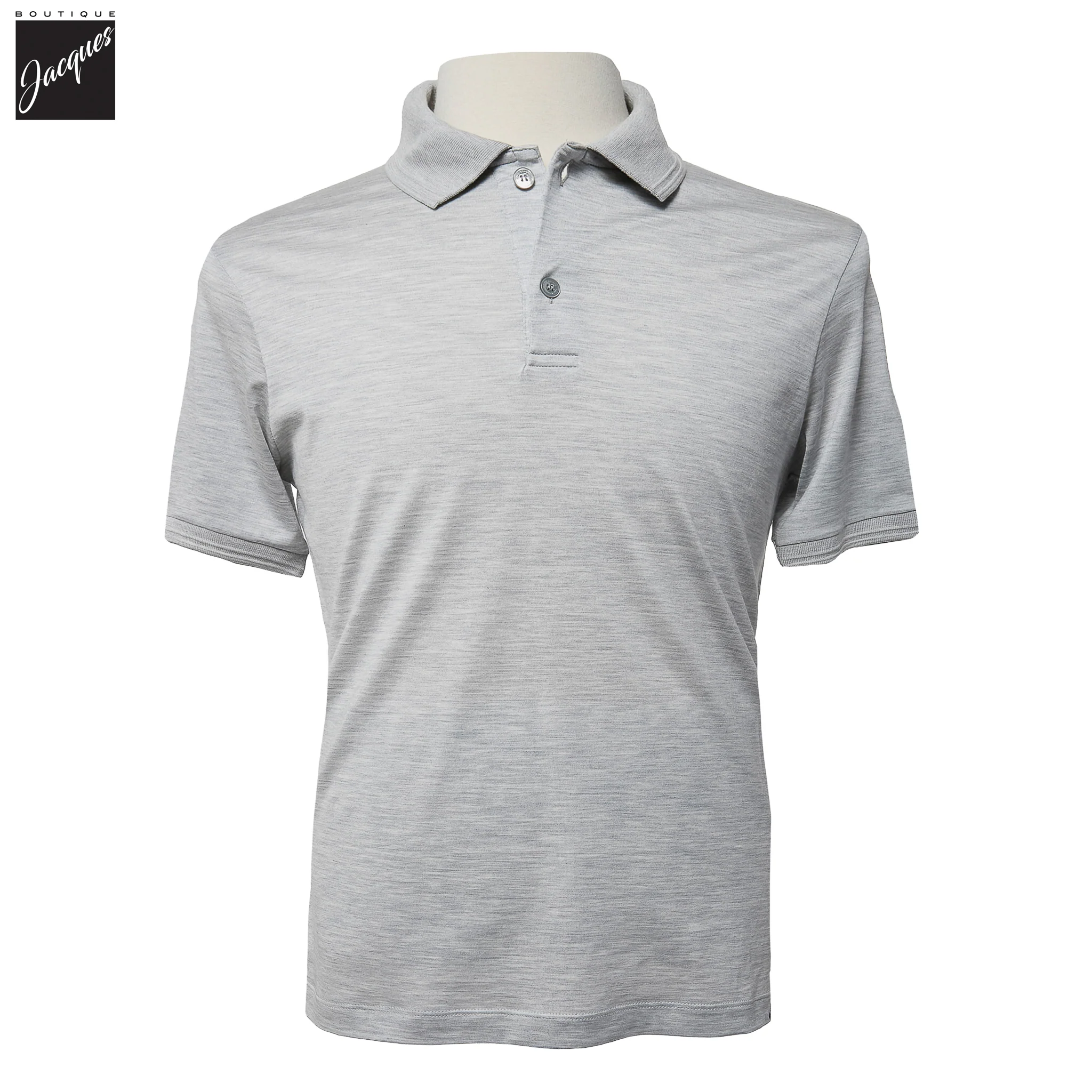Light Gray Silk-Cotton Polo Shirt - Paul & Shark