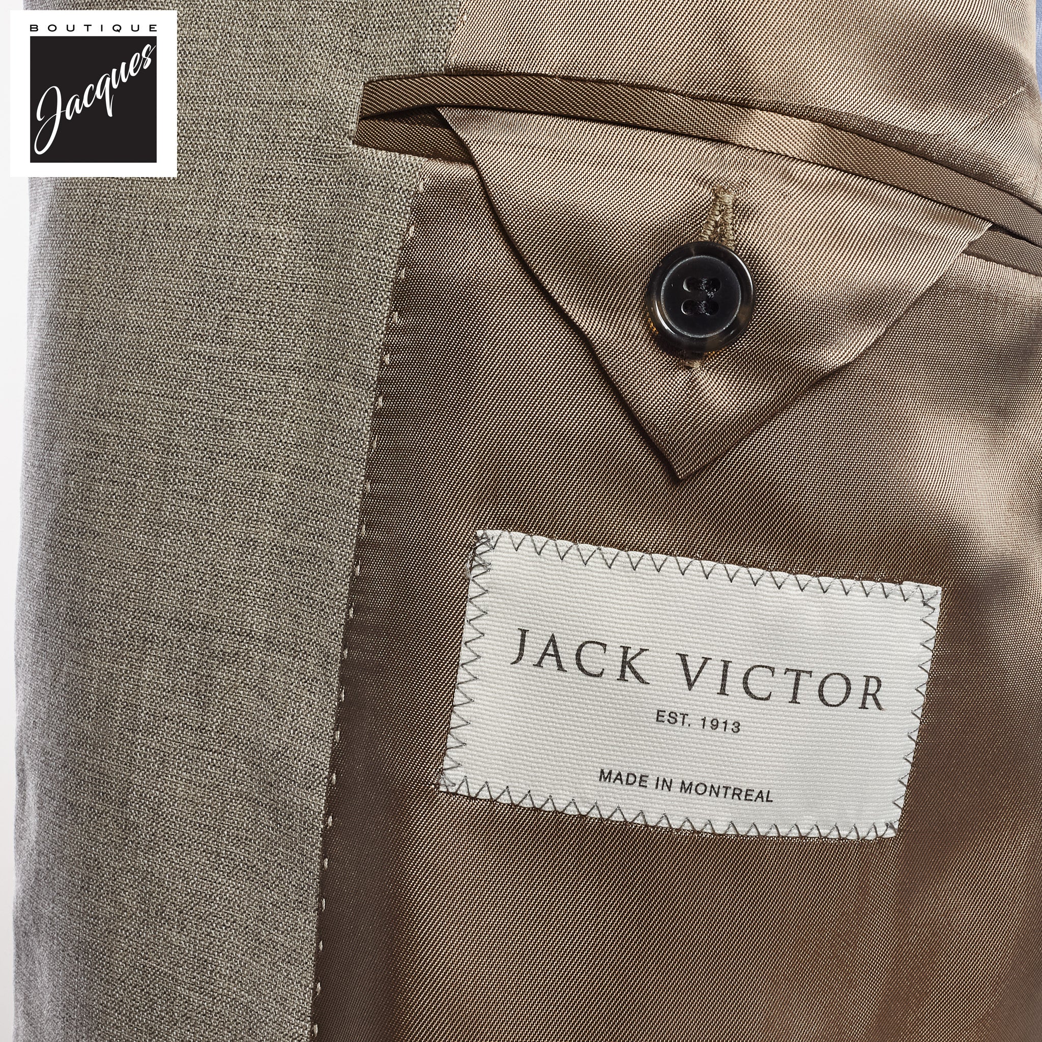 Taupe Solid Montana Contemporary Fit Wool Suit - Jack Victor - Image 4