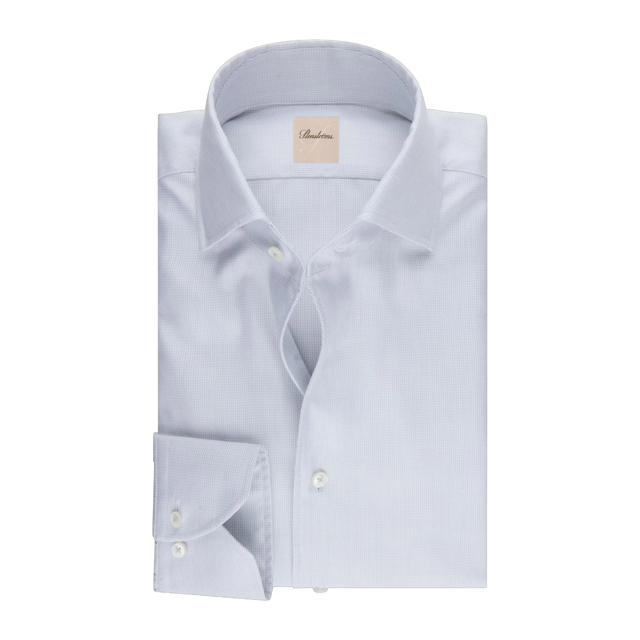 Light Gray Twill Regular Fit Casual Shirt - Stenströms