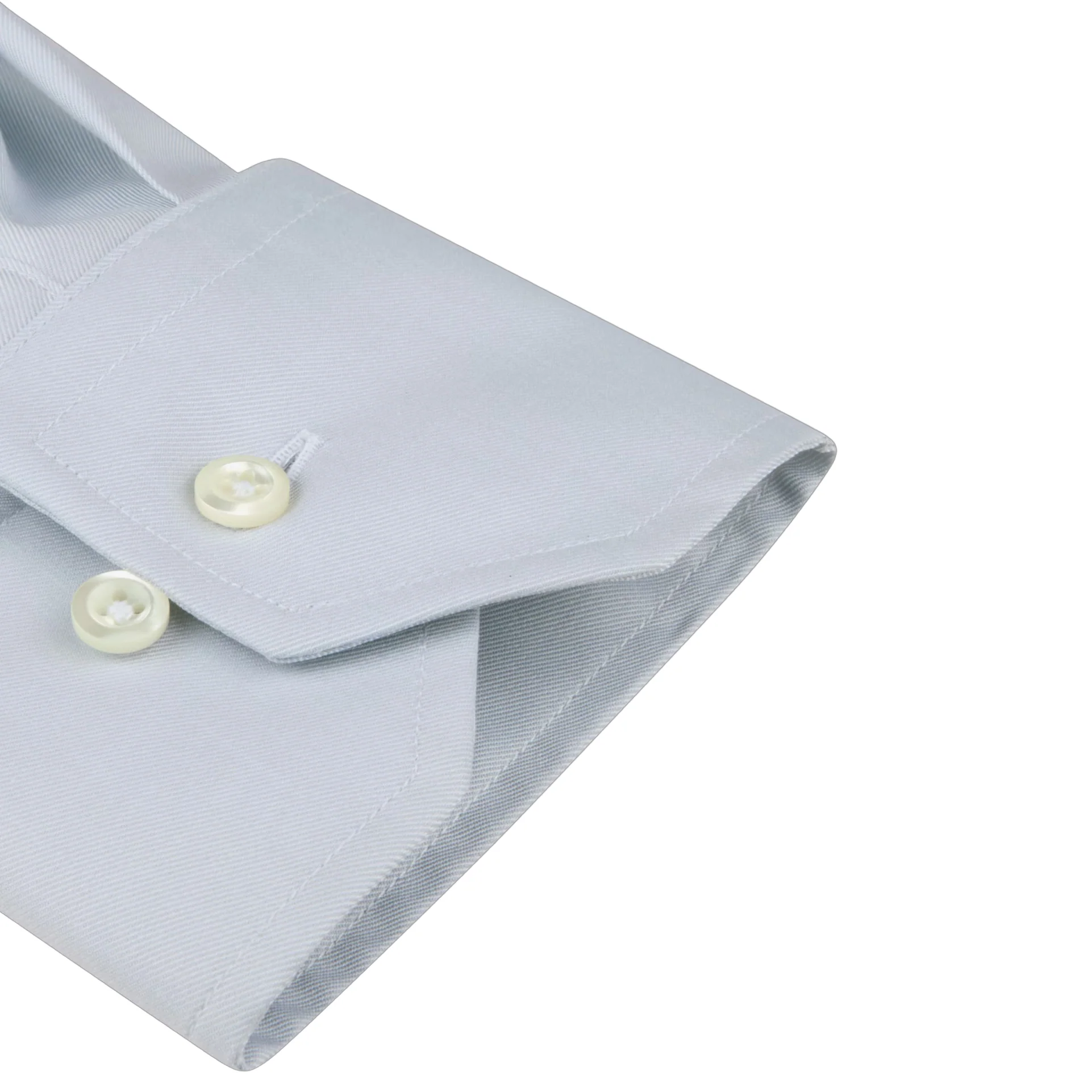 Light Gray Twill Regular Fit Shirt - Stenströms - Image 3
