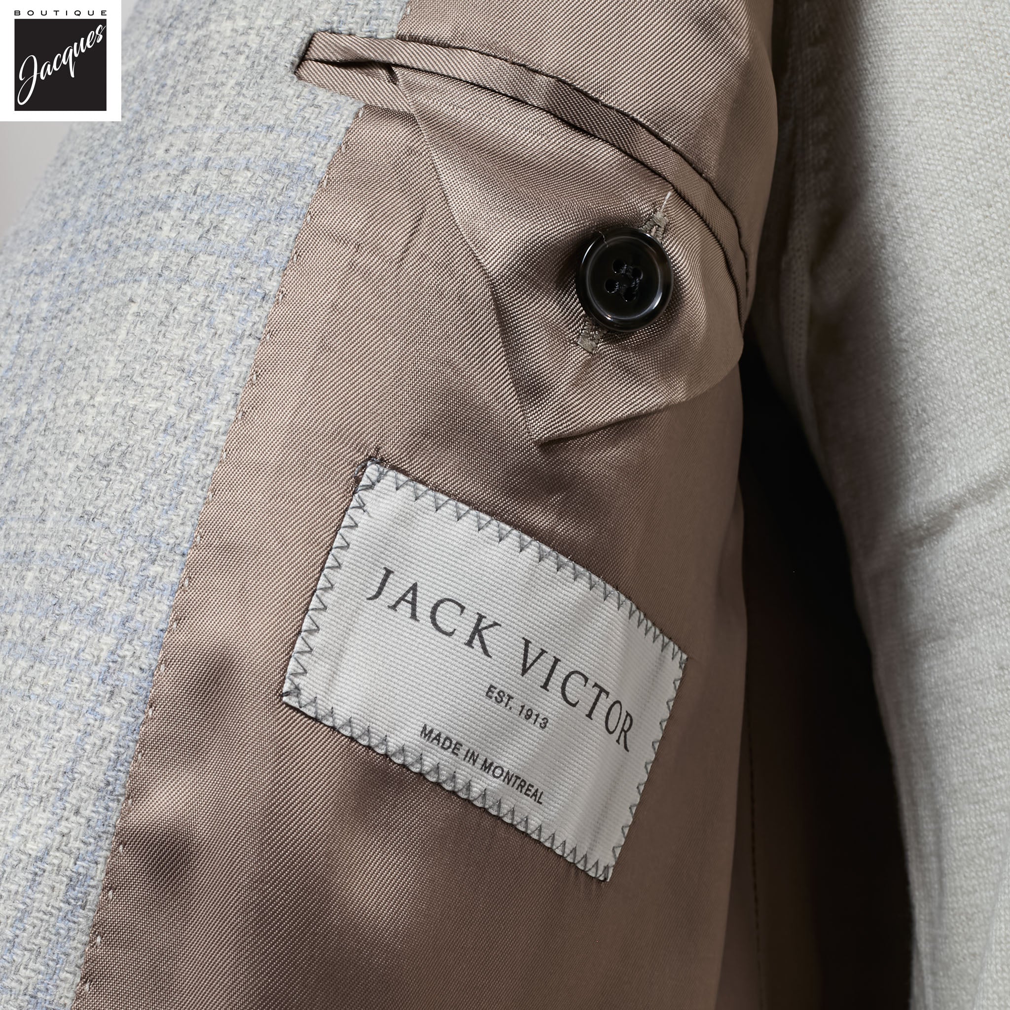 Light-Gray Unconstructed Montana Wool/Cashmere Contemporary Fit Sport Jacket - Jack Victor - Image 4
