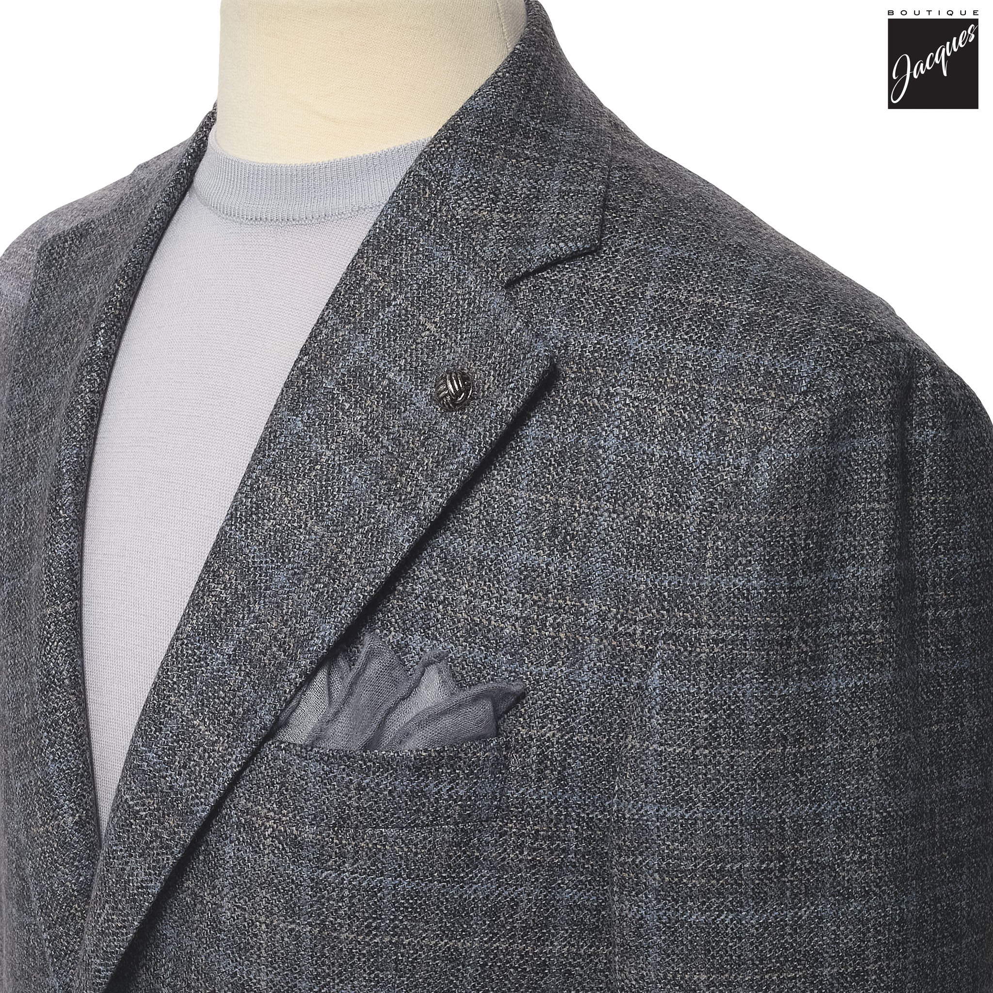 Gray Unconstructed Montana Wool Contemporary Fit Sport Jacket - Jack Victor - Image 2
