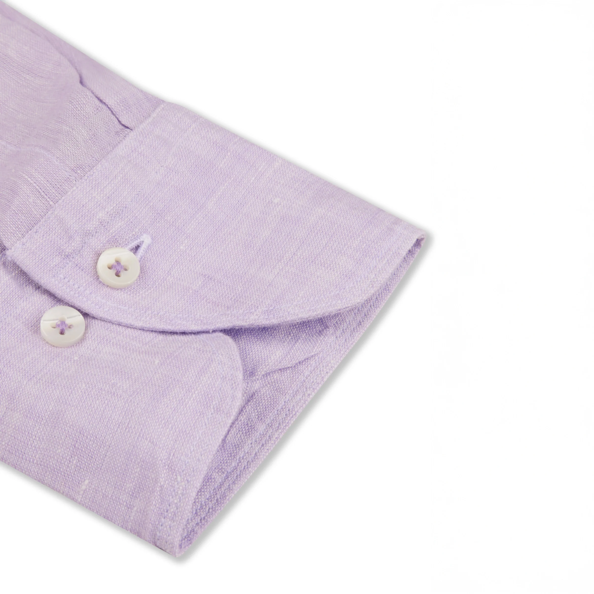 Light Lavender Linen Casual Slimline Shirt - Stenströms - Image 3