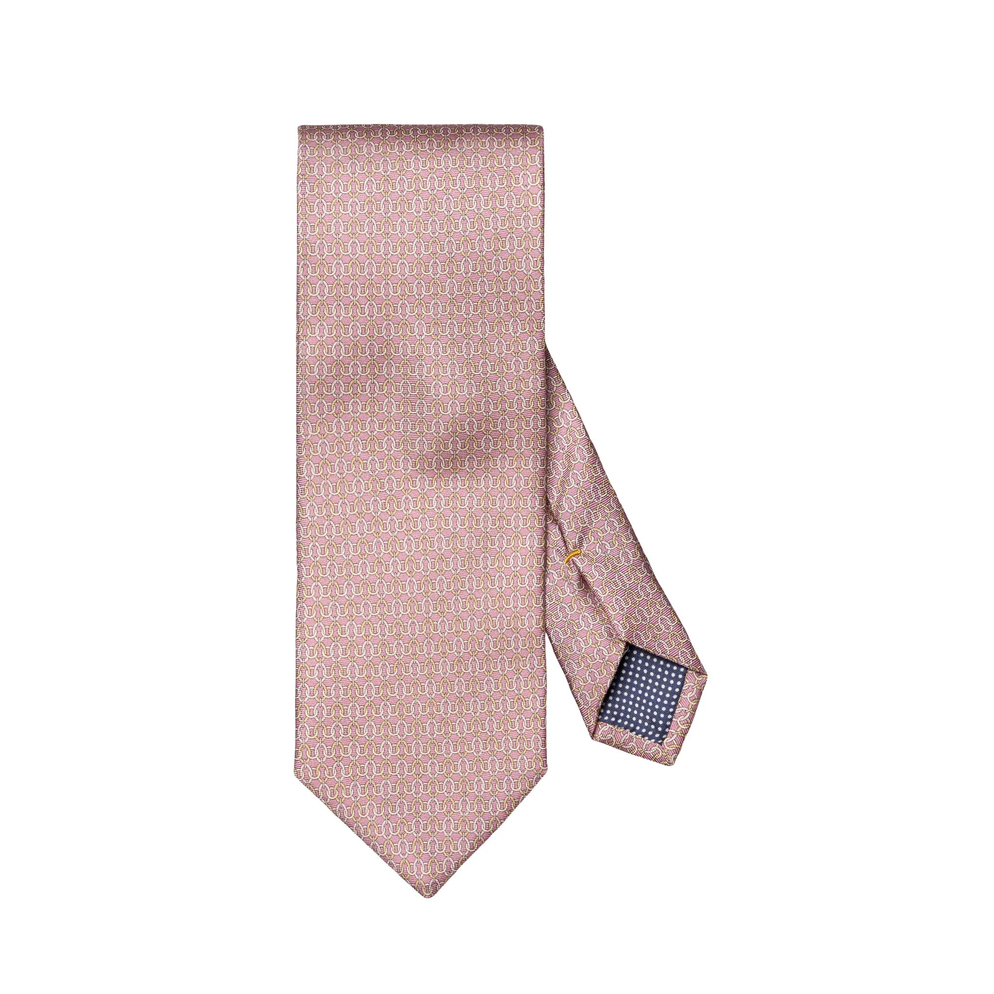 Light Pink Geometric Chain Print Silk Tie - ETON - Image 2