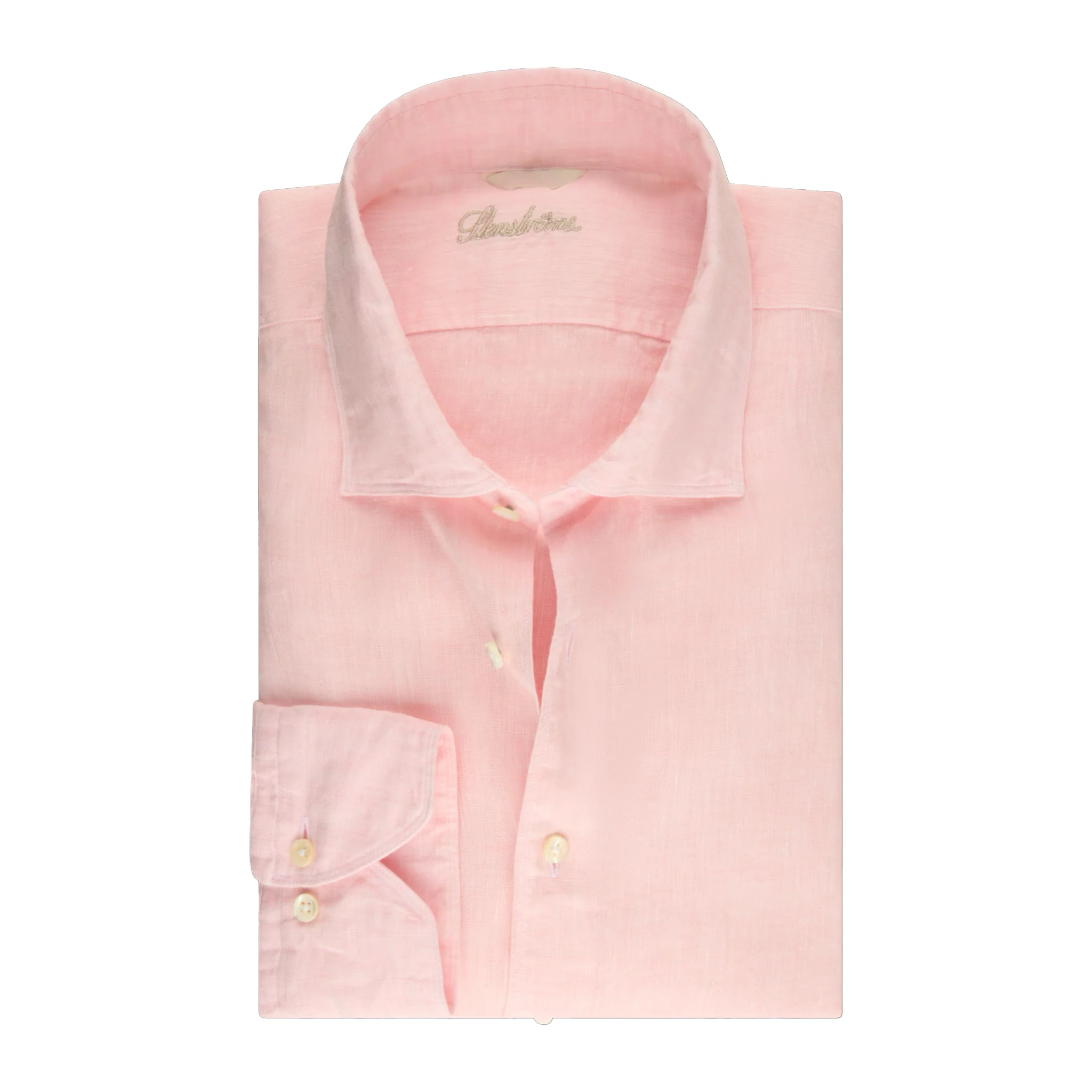 Light Pink Linen Casual Slimline Shirt - Stenströms