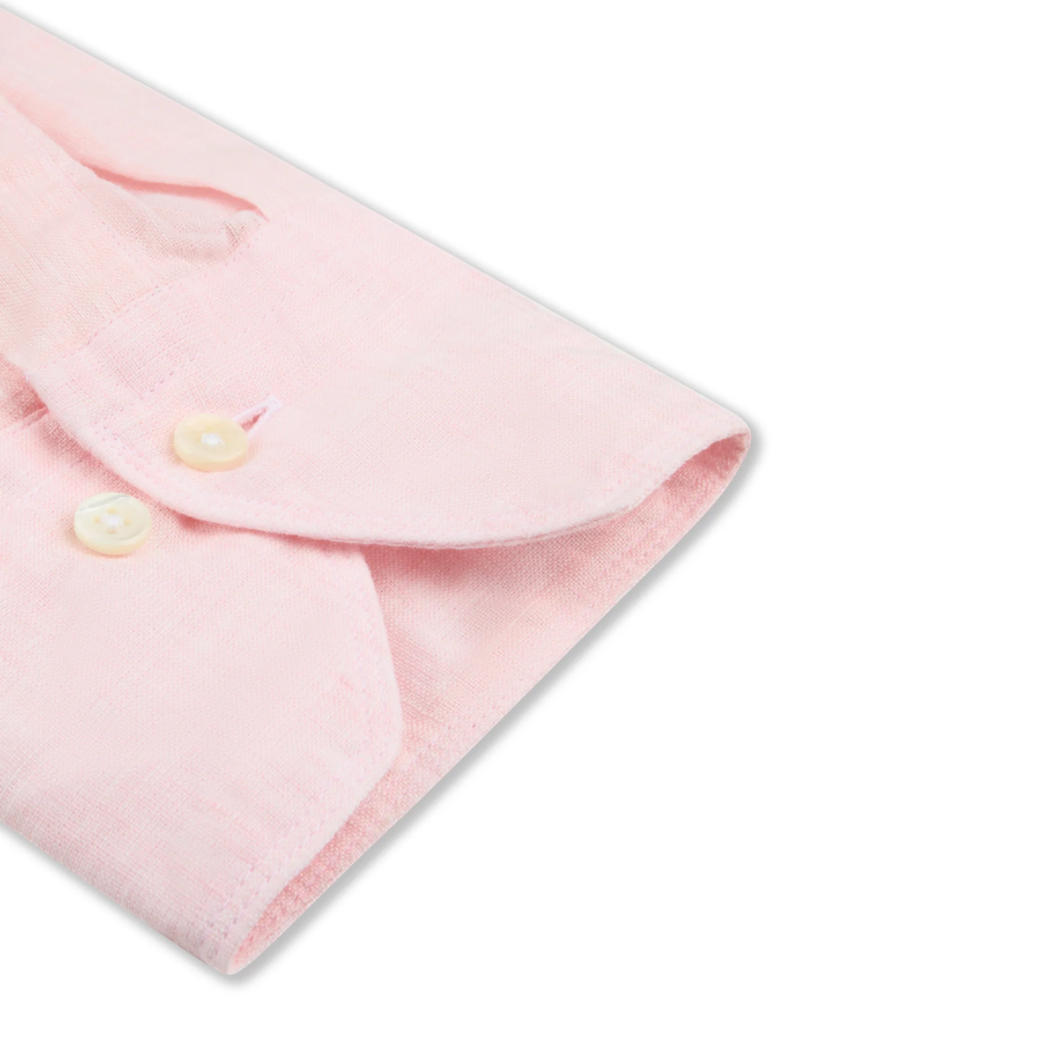 Light Pink Linen Casual Slimline Shirt - Stenströms - Image 3