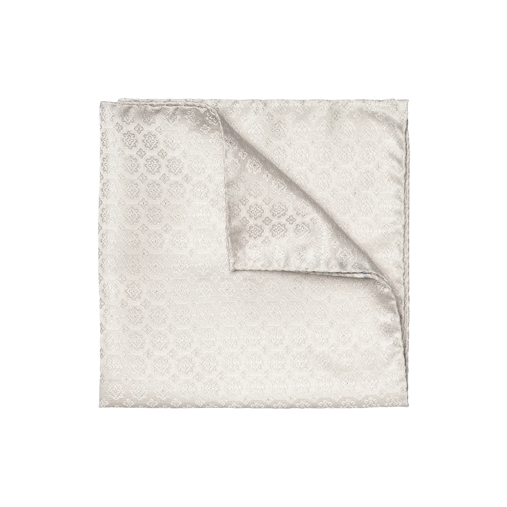 Light Silver Evening Silk Pocket Square - ETON