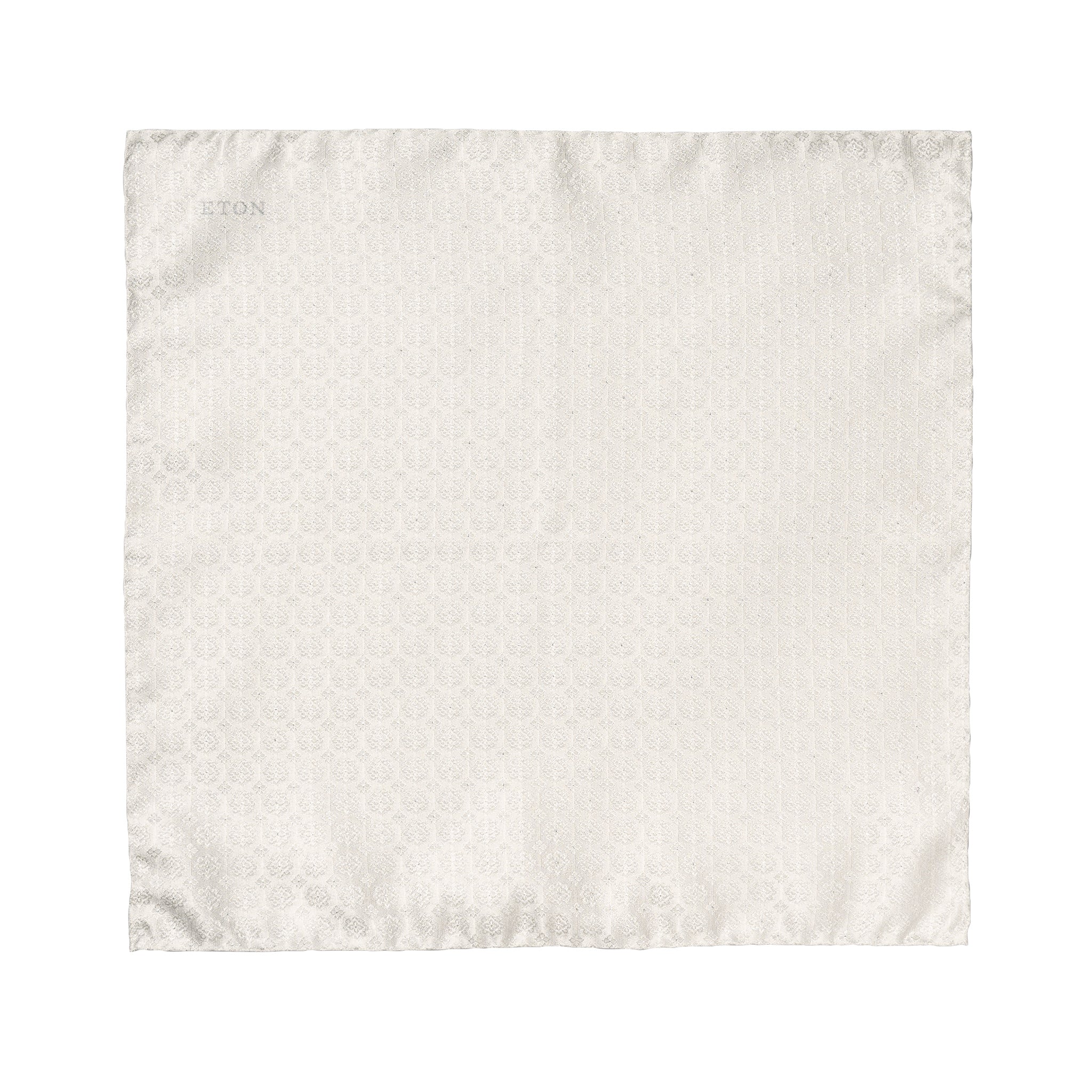 Light Silver Evening Silk Pocket Square - ETON - Image 2