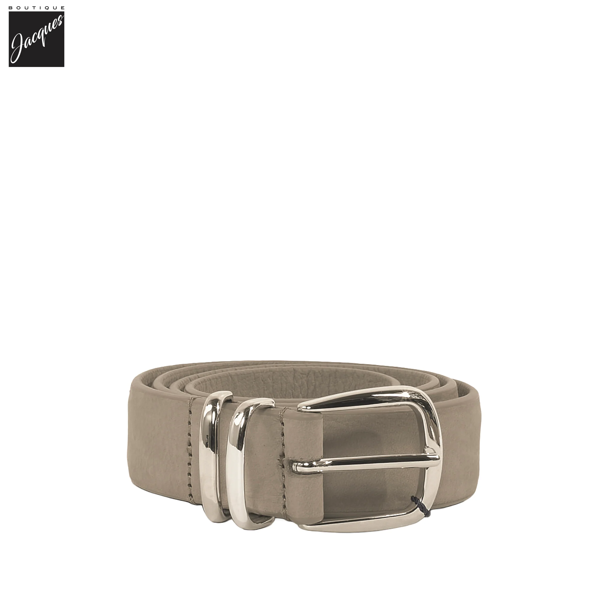 Light Taupe Soft Nubuck Suede Leather Casual Belt - Anderson's