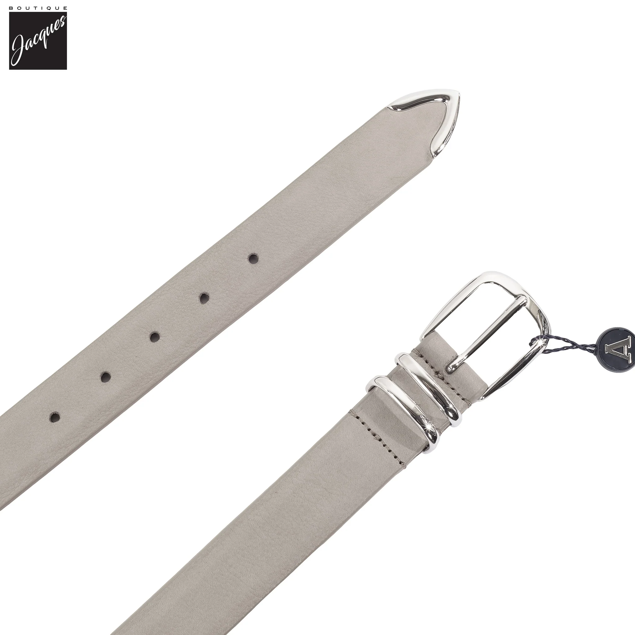 Light Taupe Soft Nubuck Suede Leather Casual Belt - Anderson's - Image 3