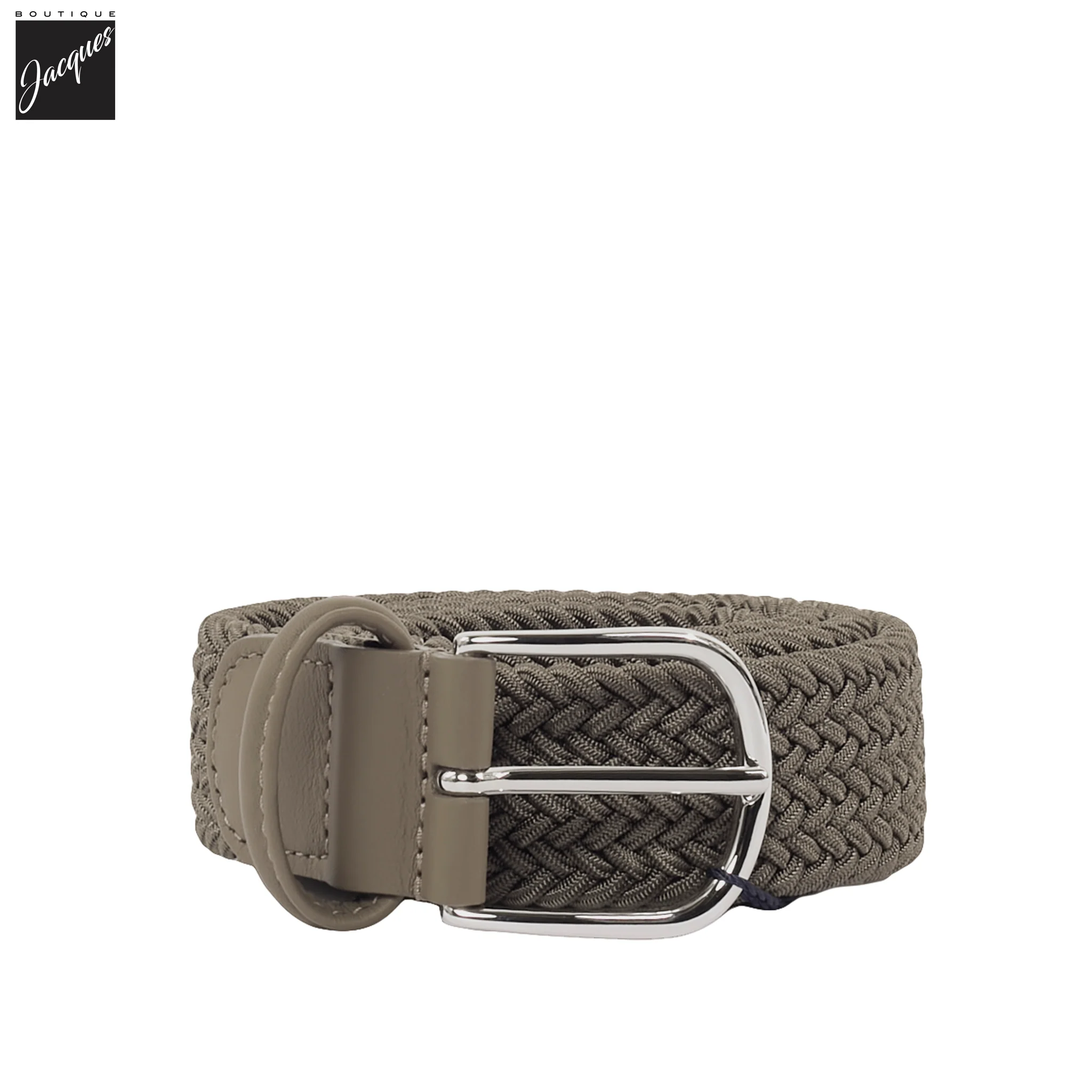 Light Taupe Solid Woven Elastic Belt - Anderson's
