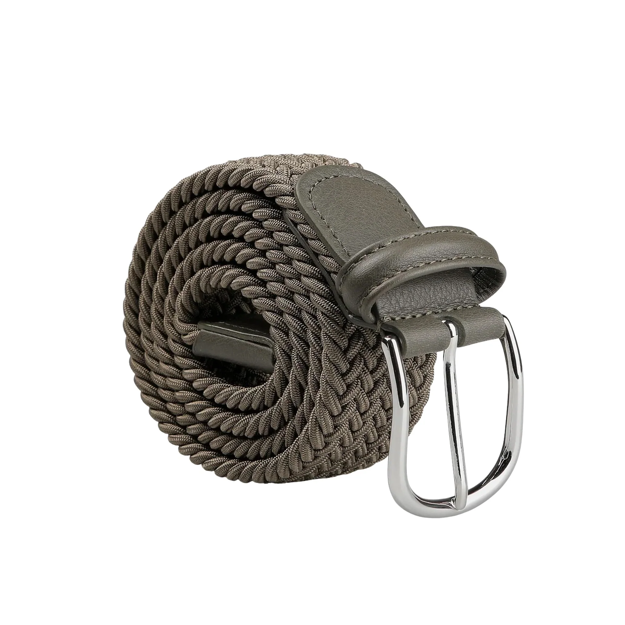 Light Taupe Solid Woven Elastic Belt - Anderson's - Image 4