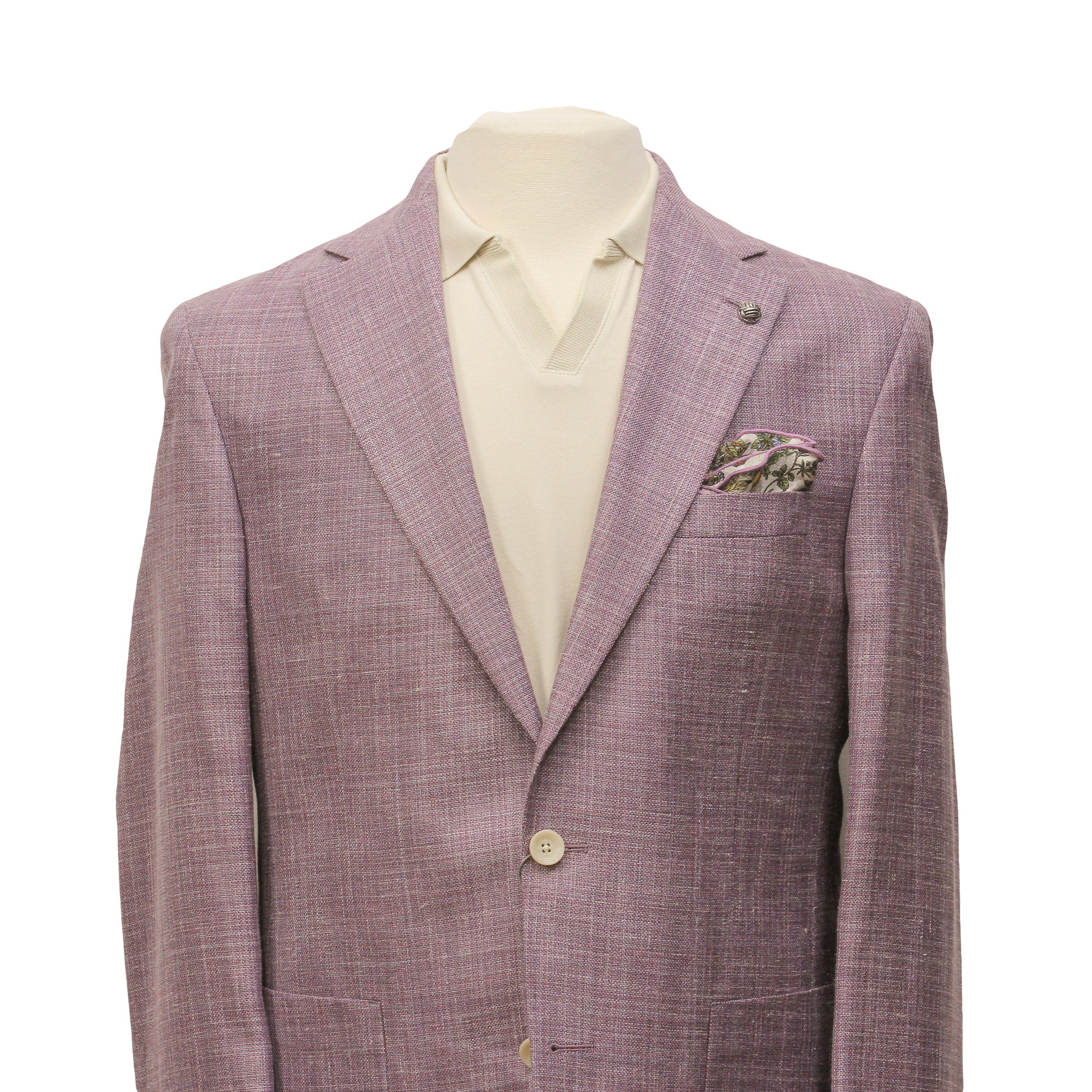 Lilac Loro Piana Wool/Silk/Linen Morton Contemporary Fit Sport Jacket - Jack Victor - Image 3