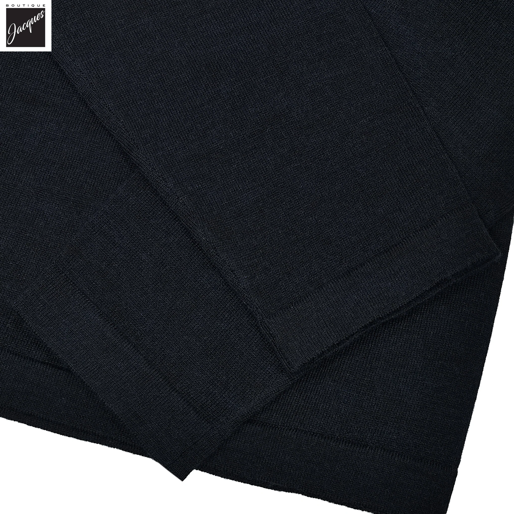 Mammoth Blue Extra-Fine Merino Quarter-Zip Mock Neck Sweater - Patrick Assaraf - Image 3