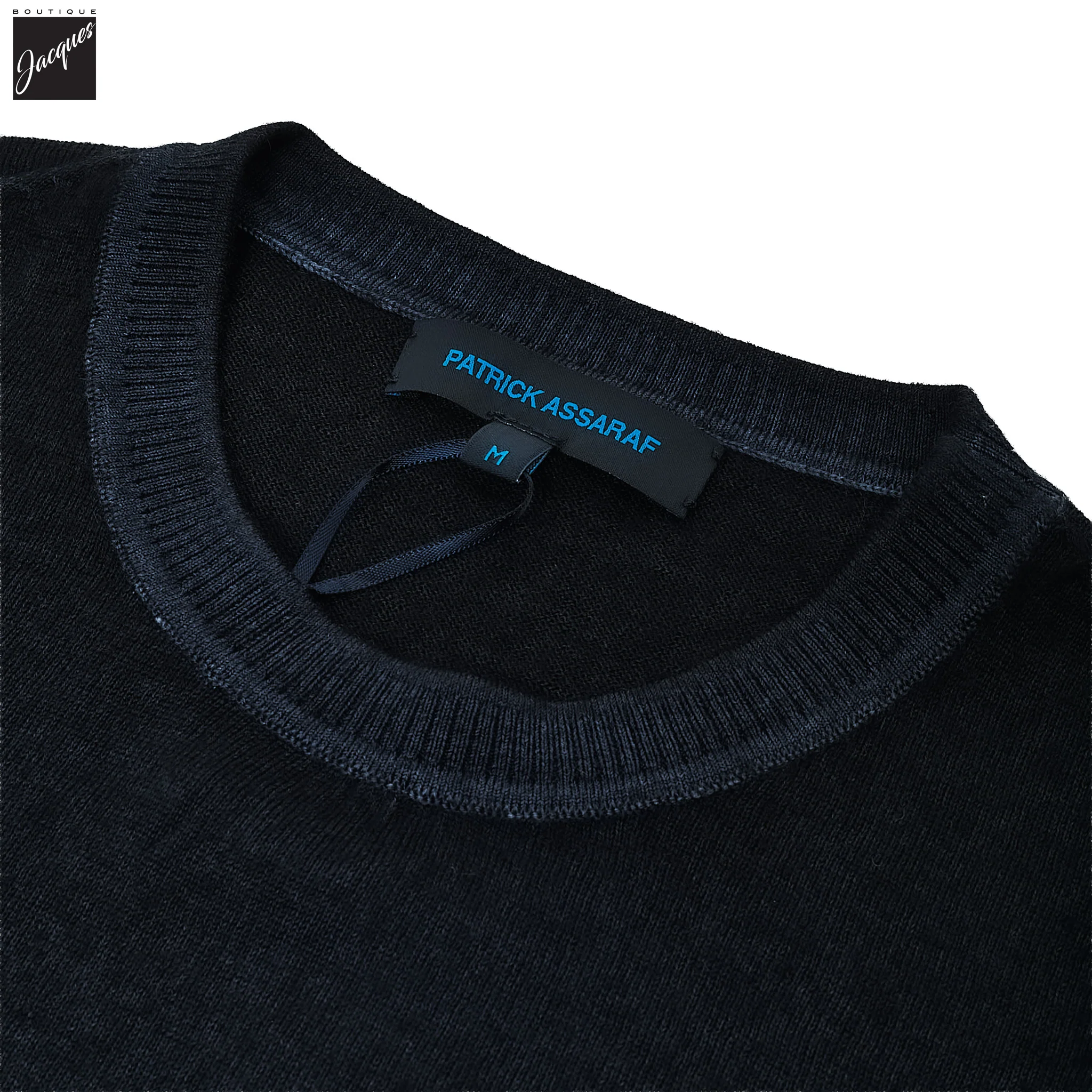 Mammoth Blue Vintage Wash Extra-Fine Merino Sweater - Patrick Assaraf - Image 2
