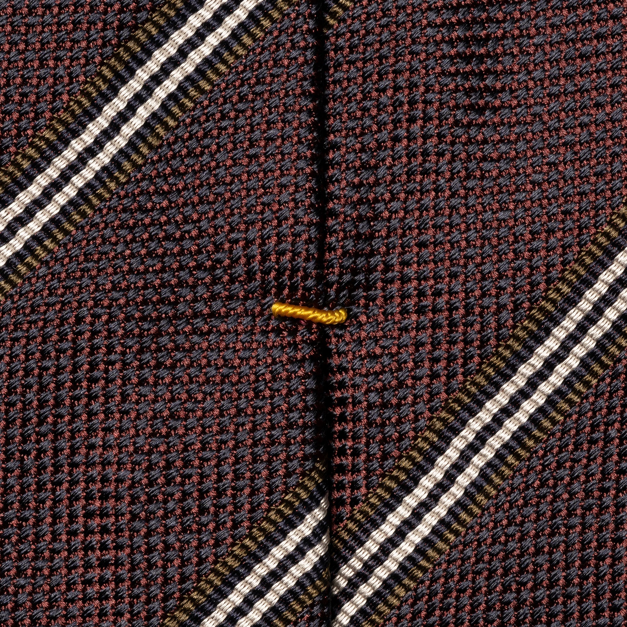 Maroon Striped Pattern Woven Silk Tie - ETON - Image 5