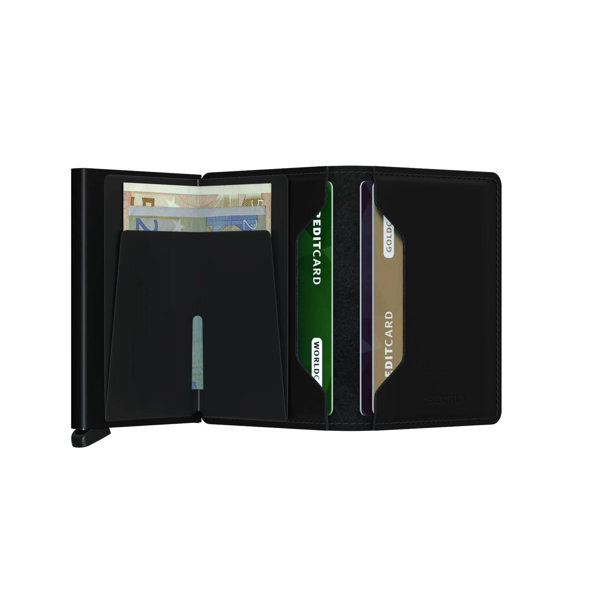 Matte Black Leather SlimWallet - Secrid - Image 3