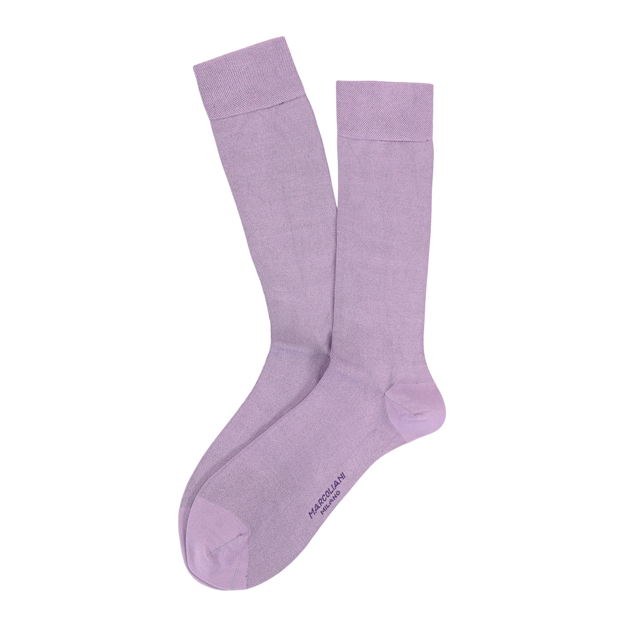 Mauve Classic Plain Fresh of Modal Mid-Calf Socks - Marcoliani