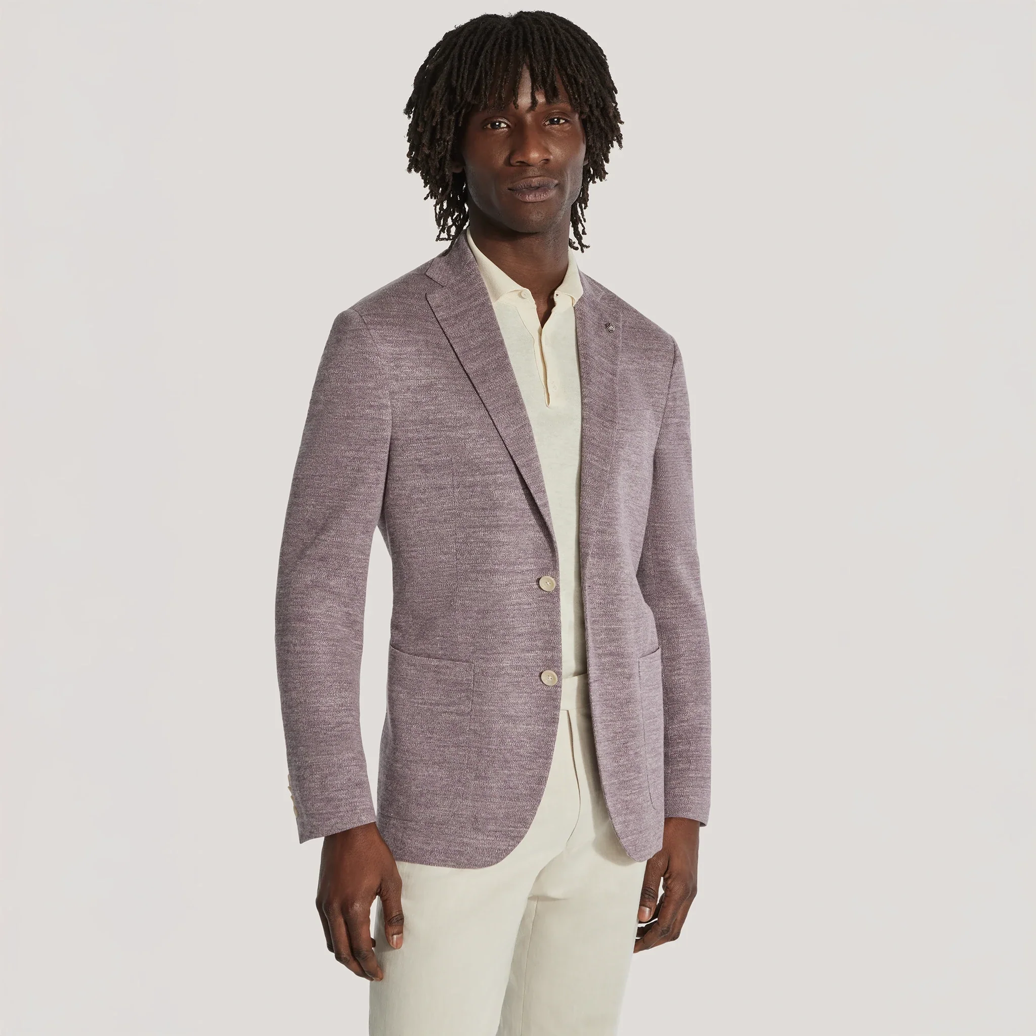 Mauve Melange Comfortwear Sport Jacket - Jack Victor - Image 2