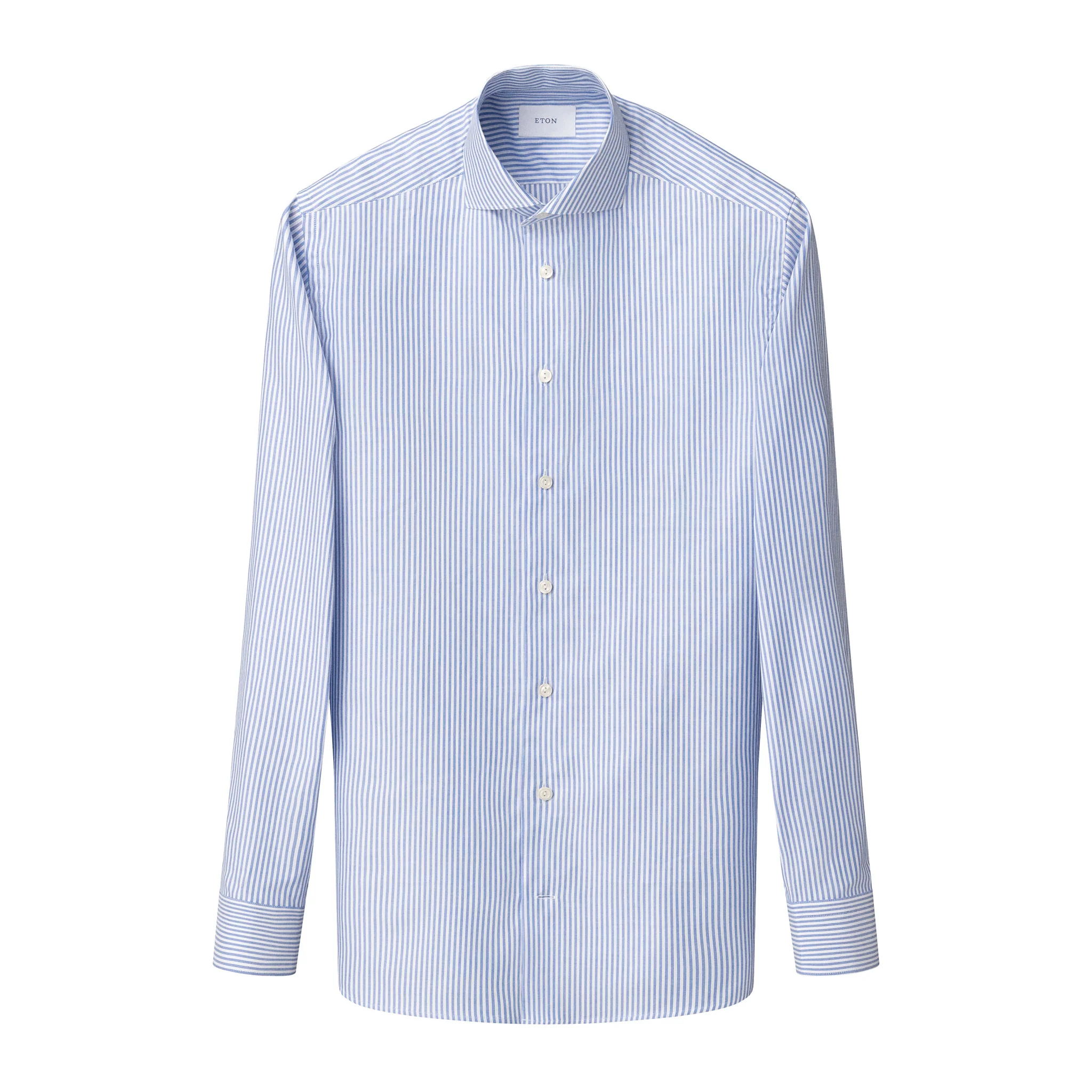 Mid Blue Bengal Striped Signature Oxford Slim Fit Shirt - ETON - Image 2