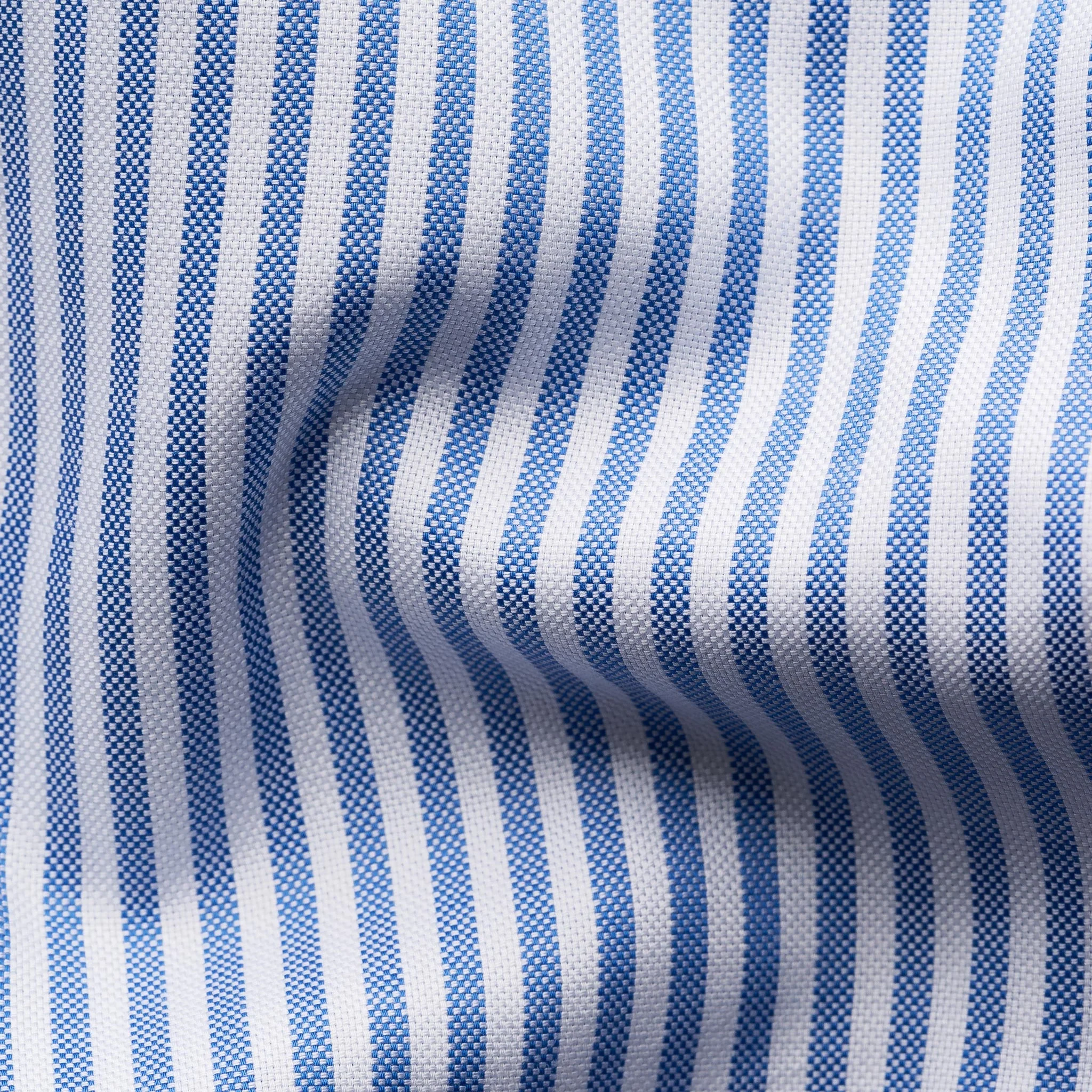 Mid Blue Bengal Striped Signature Oxford Slim Fit Shirt - ETON - Image 4