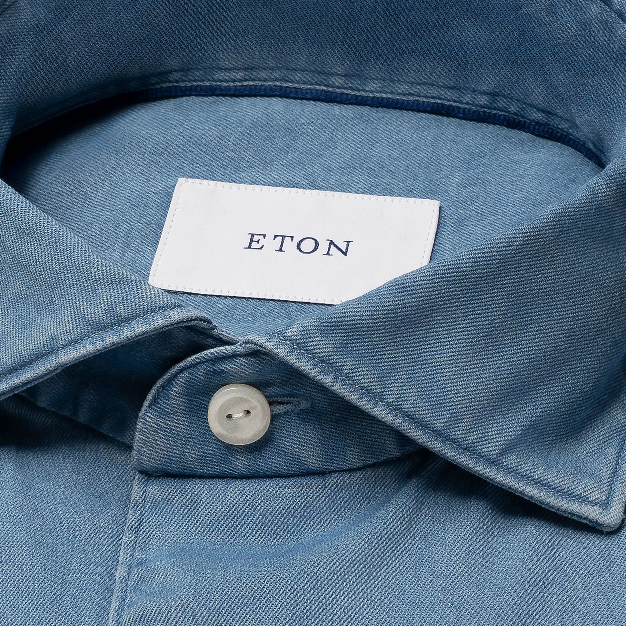 Mid Blue Denim Tencel-Lyocell Slim Fit Shirt - ETON - Image 2