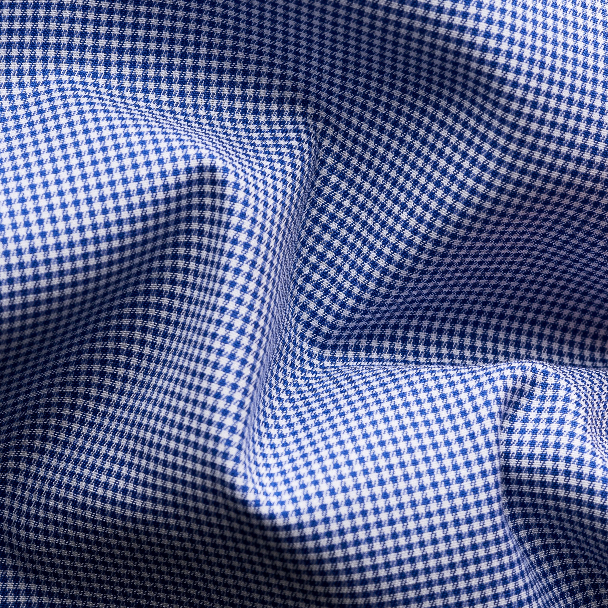 Mid Blue Fine Check Signature Twill Contemporary Fit Shirt - ETON - Image 8