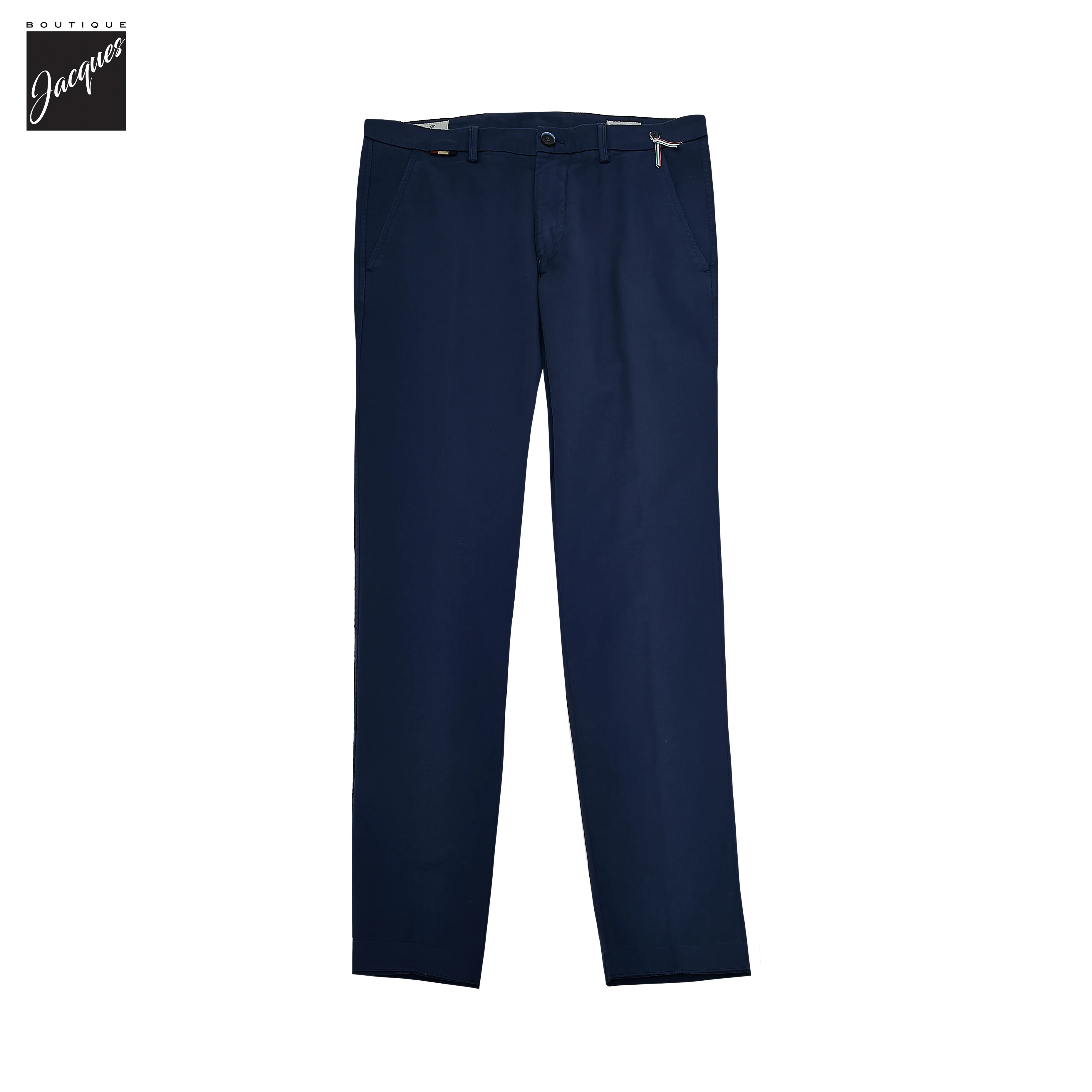 Mid Blue Gaberdine Stretch Torino Slim Fit Chino Pants - Mason's - Image 2