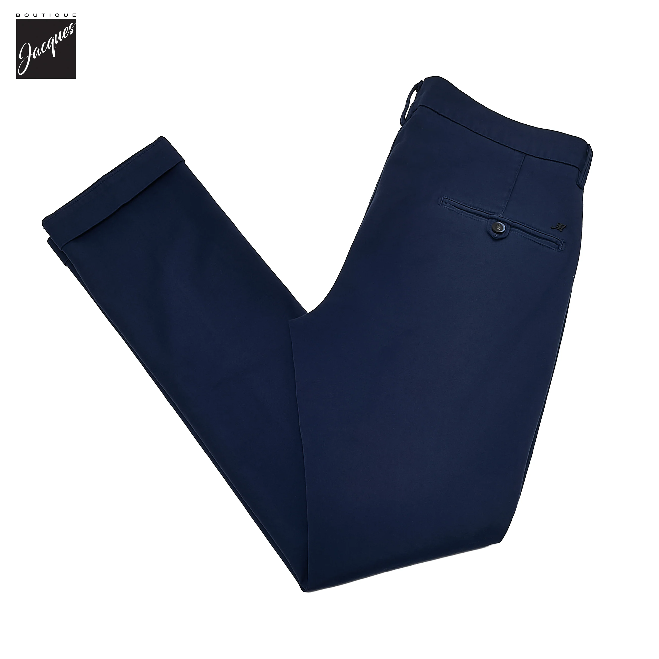Mid Blue Gaberdine Stretch Torino Slim Fit Chino Pants - Mason's - Image 4