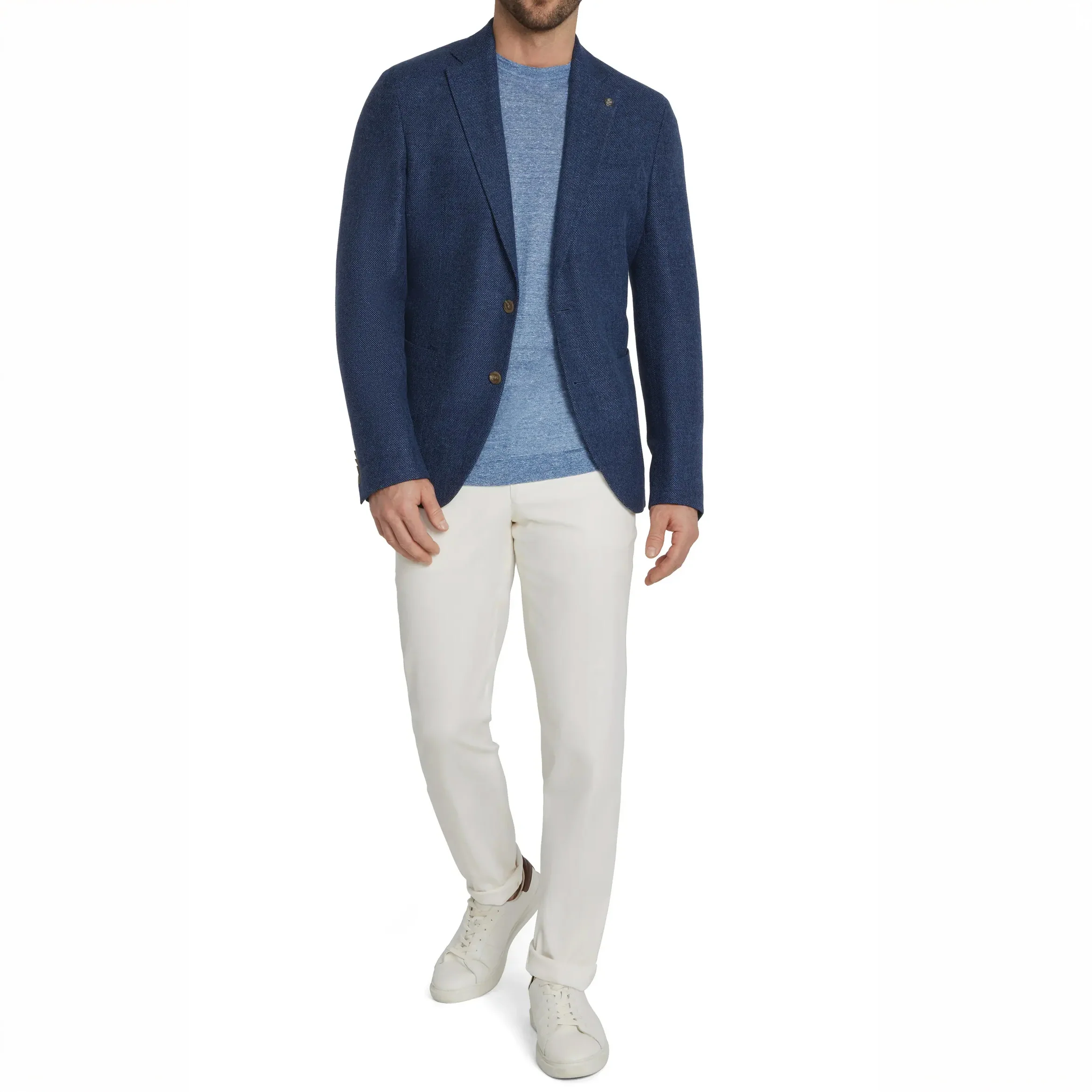 Royal Blue Hampton Contemporary Fit Wool-Linen-Cotton Sport Jacket - Jack Victor - Image 6