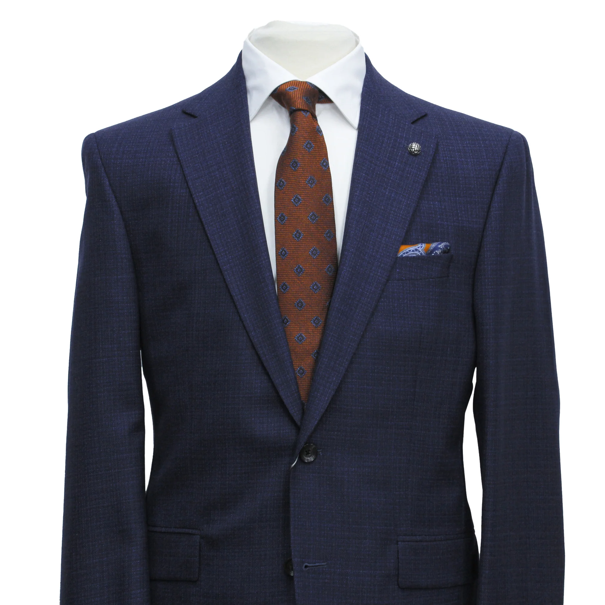 Mid Blue Mélange Esprit Modern Fit Wool Suit - Jack Victor - Image 2