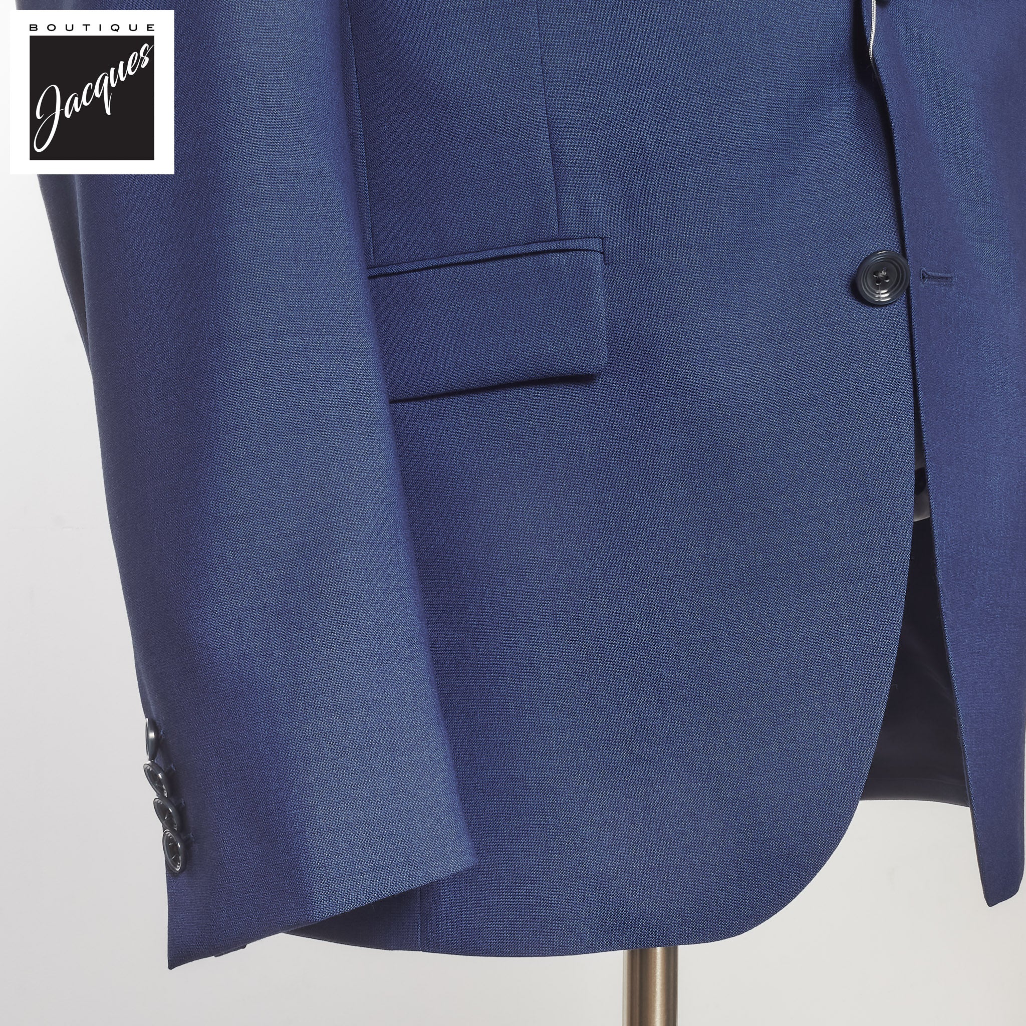 Mid Blue Montana Contemporary Fit Wool Suit - Jack Victor - Image 3