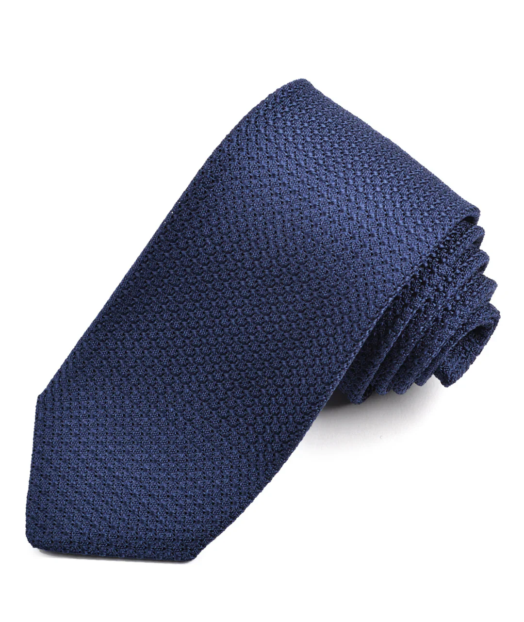 Mid Blue Silk Grenadine Tie - DION - Image 2