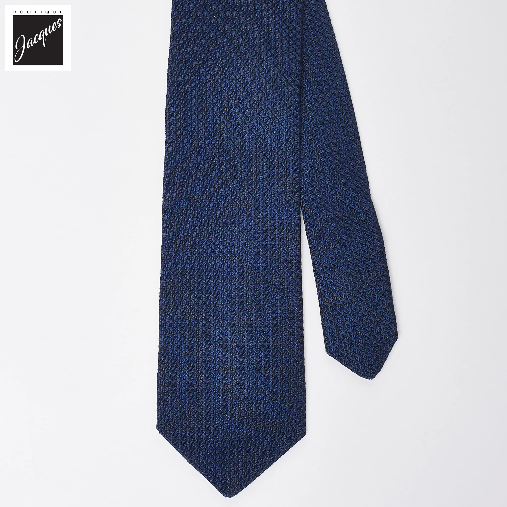 Mid Blue Silk Grenadine Tie - DION - Image 3