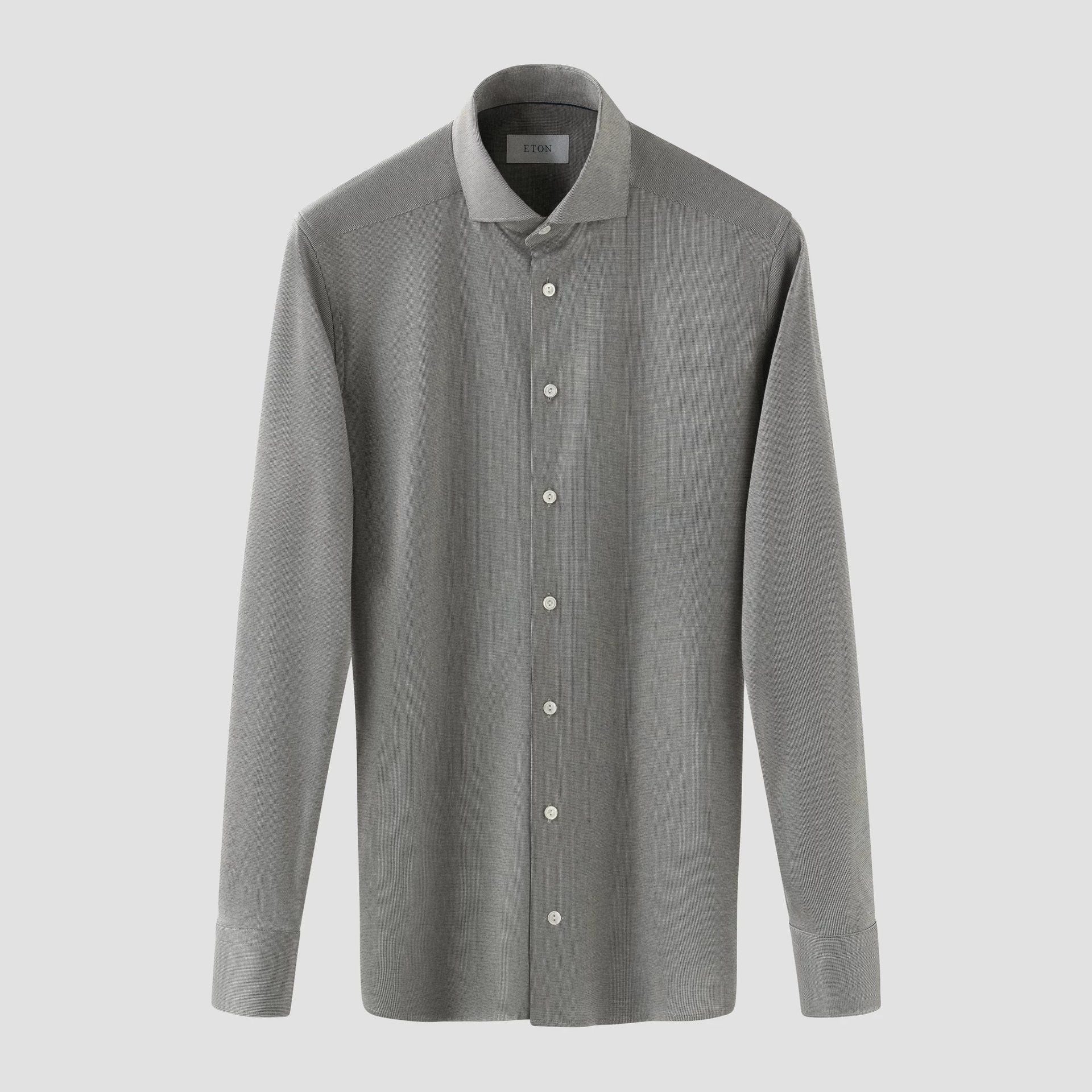 Mid Gray Filo Di Scozia Semi-Solid Slim Fit Shirt - ETON - Image 2