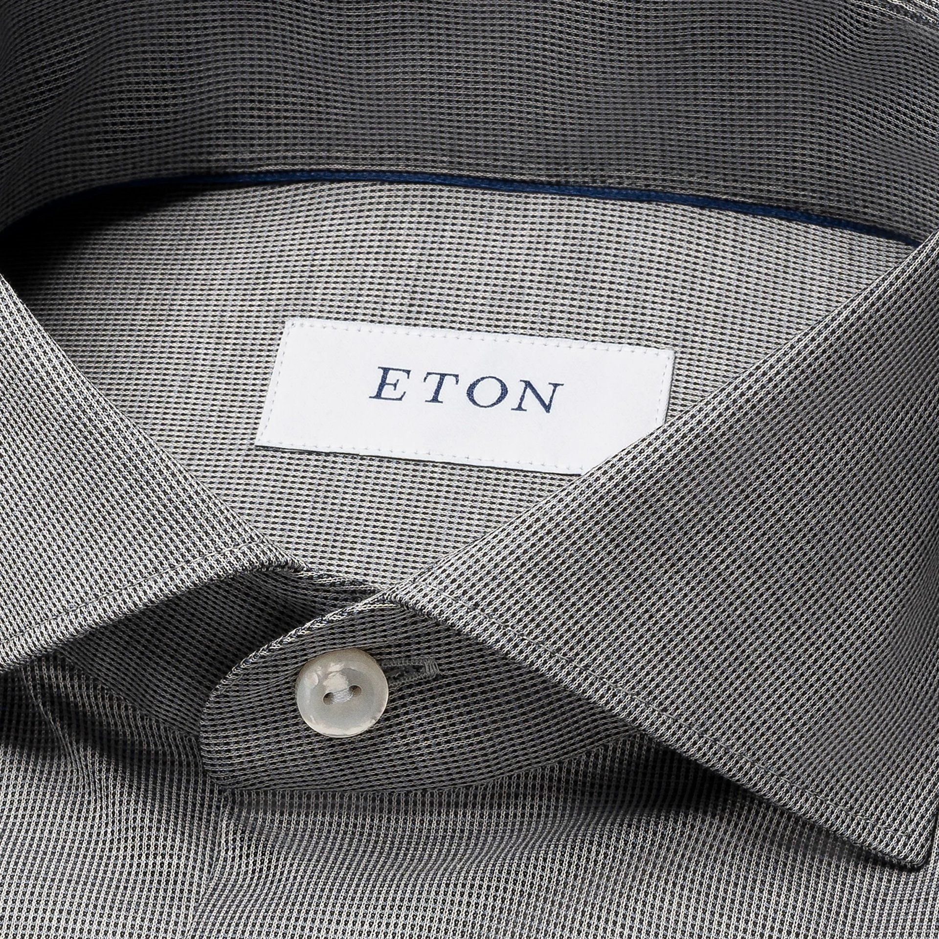 Mid Gray Filo Di Scozia Semi-Solid Slim Fit Shirt - ETON - Image 3