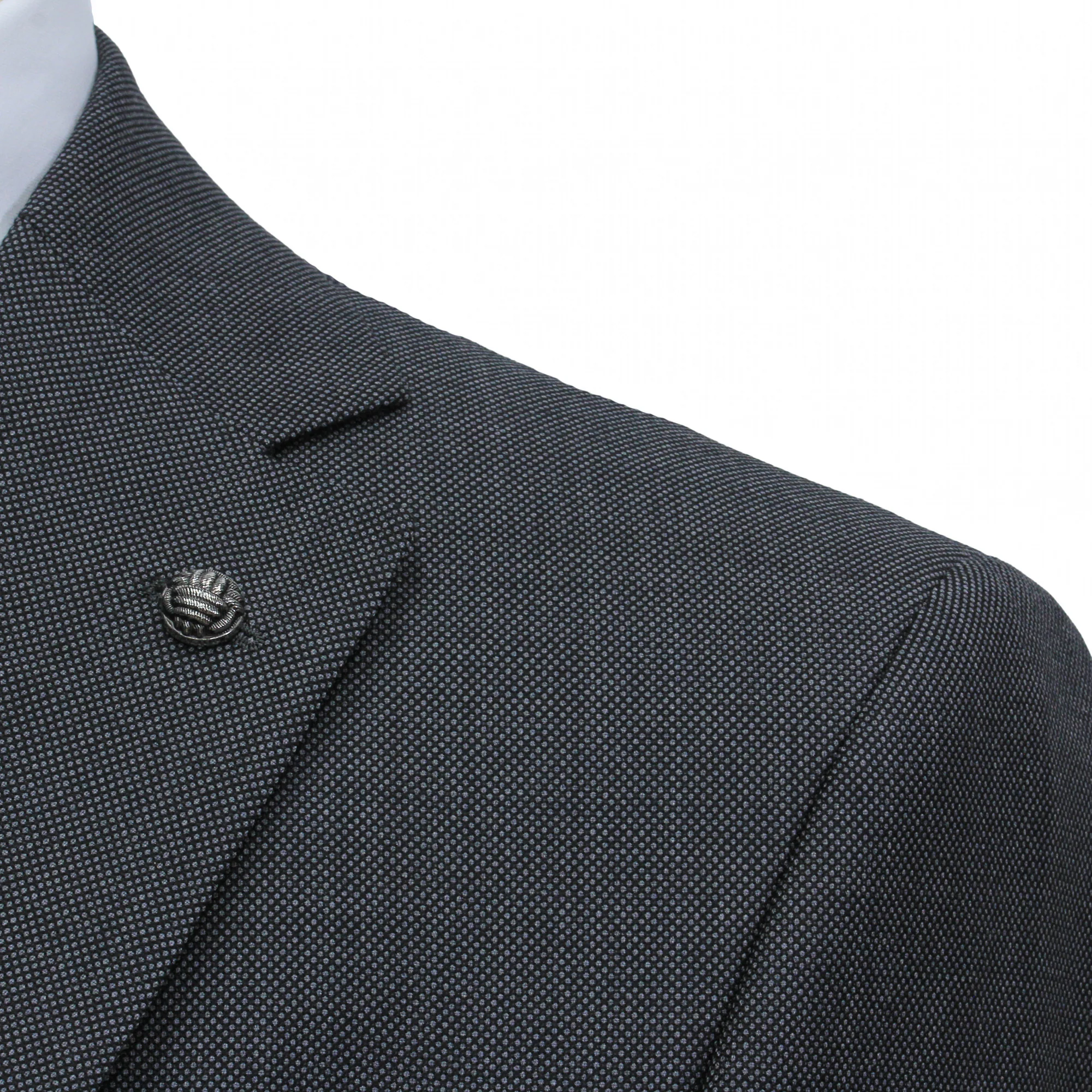 Mid Gray Semi-Solid Nailhead Esprit Modern Fit Wool Suit - Jack Victor - Image 7