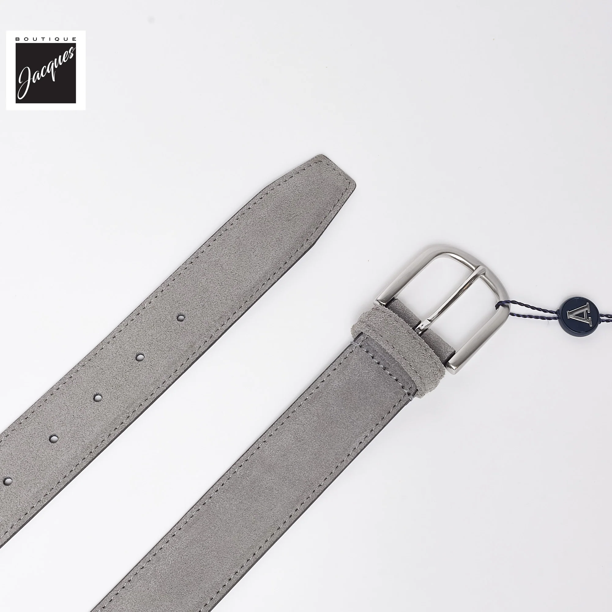 Mid Gray Suede Belt - Anderson's - Image 3