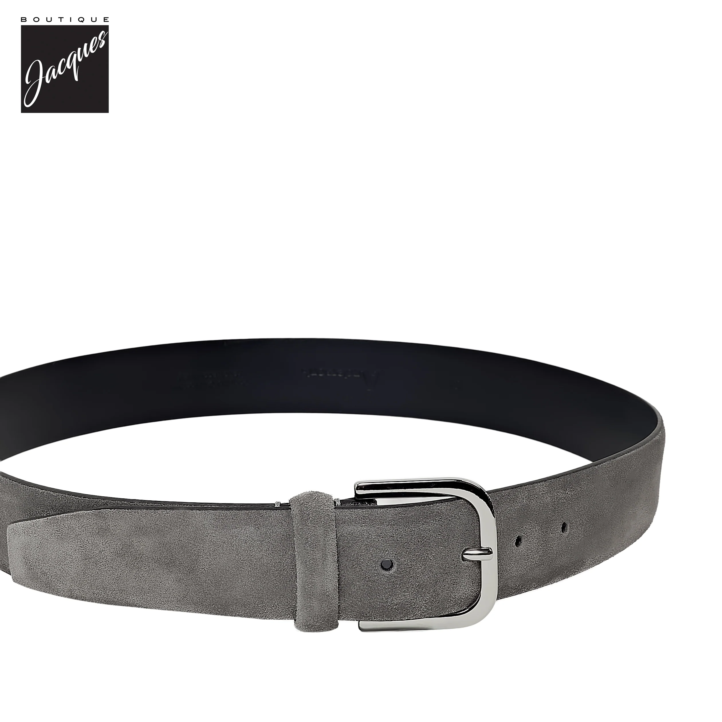 Mid Gray Suede Leather Belt - Anderson's - Image 2